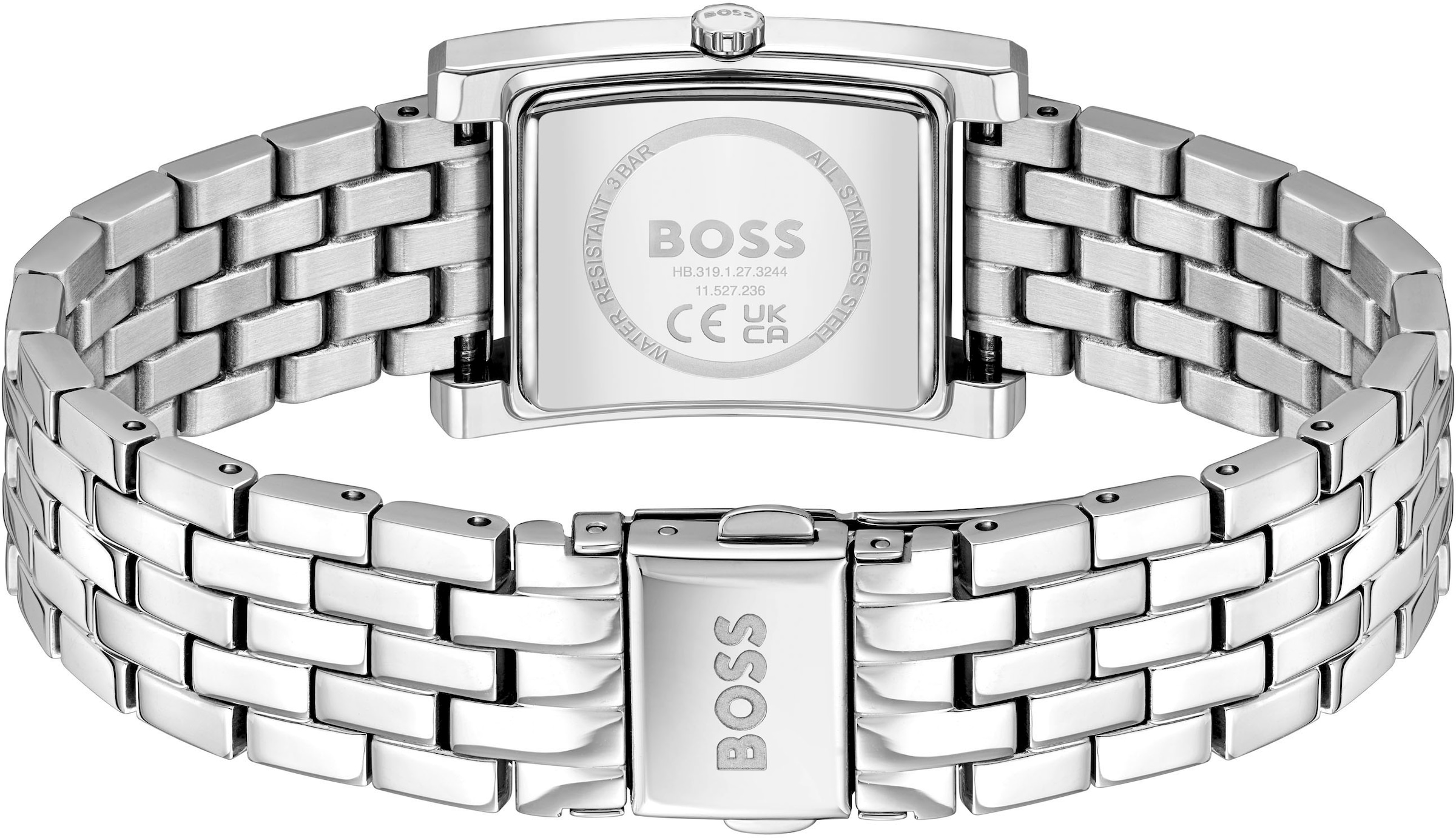 BOSS Quarzuhr »LUCY«, Armbanduhr, Damenuhr, Edelstahlarmband, analog