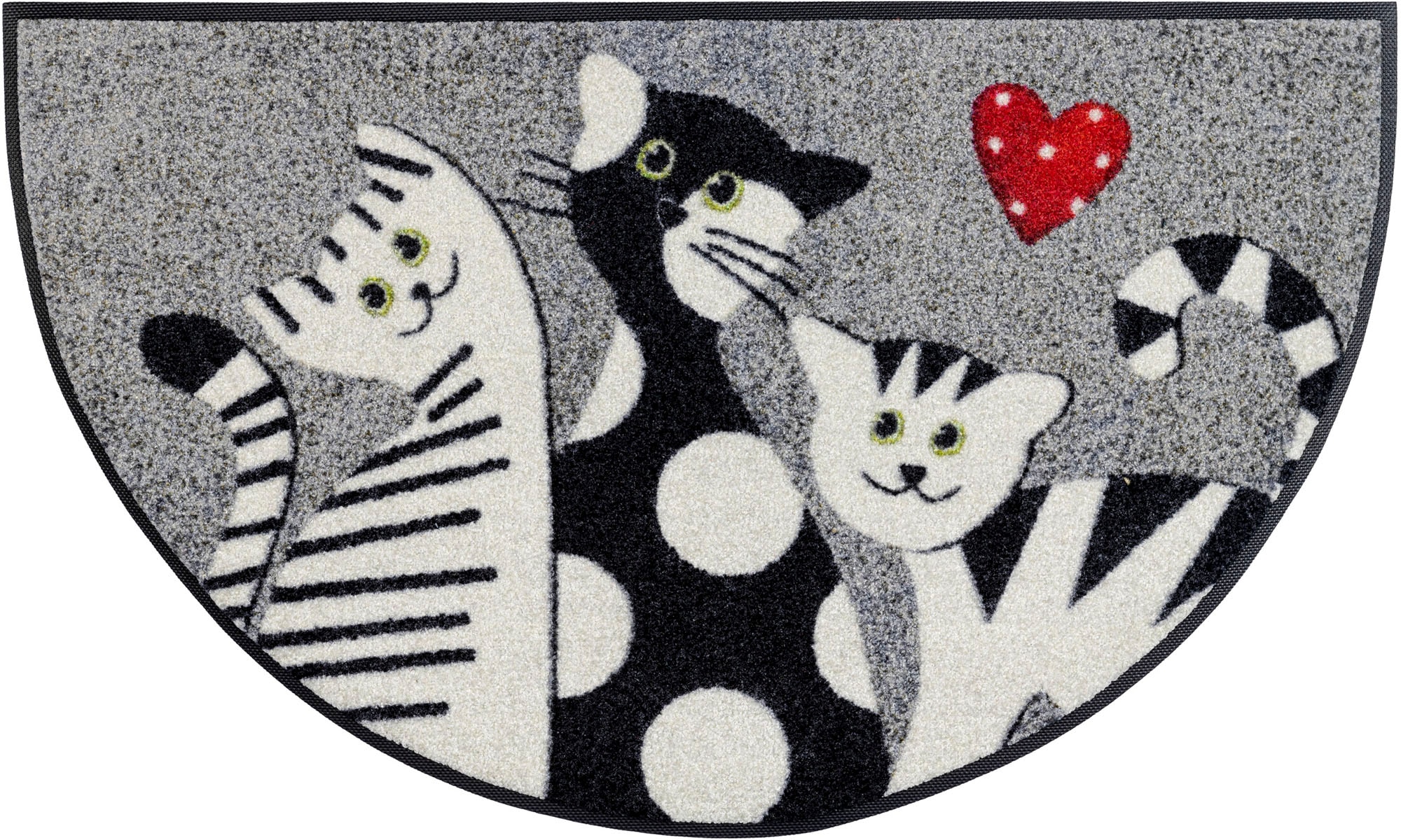 wash+dry by Kleen-Tex Fußmatte »Round Cat Trio«, rechteckig, 7 mm Höhe