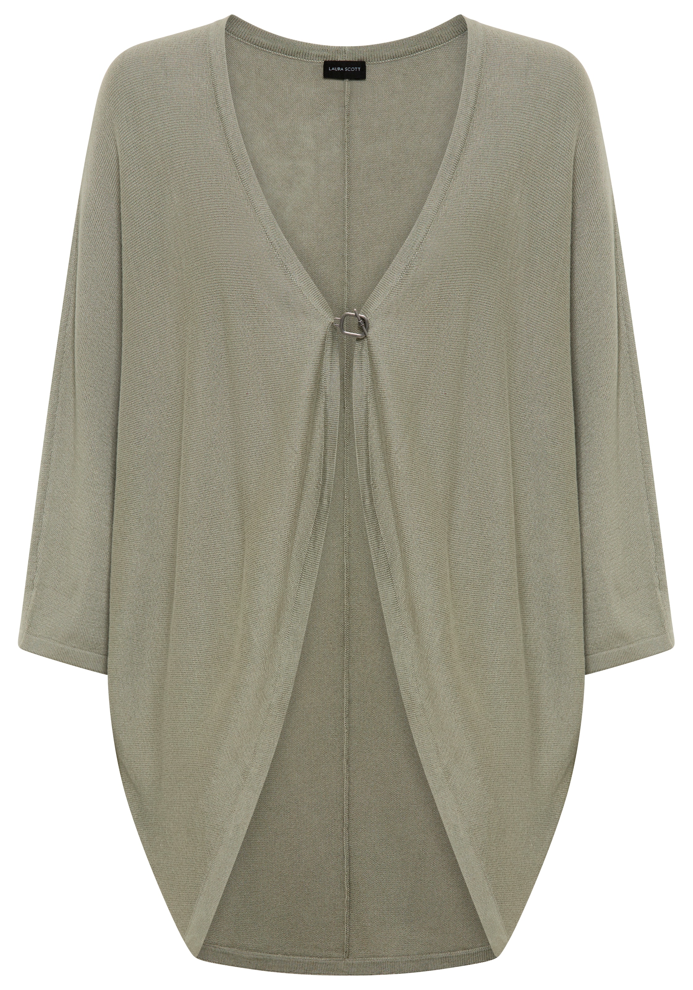 Laura Scott Strickjacke oversized, mit Verschluss und 3/4 Ärmeln