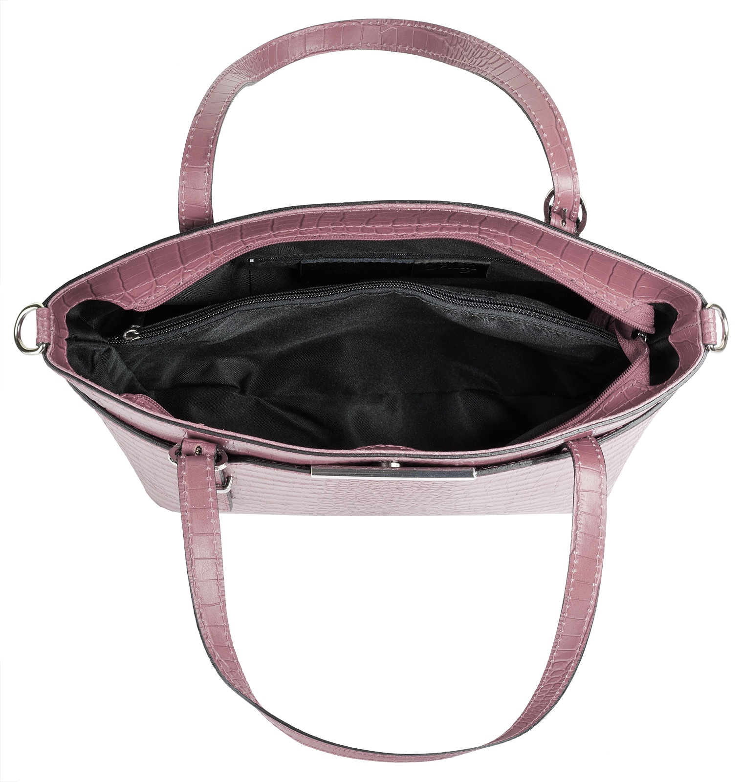 Cluty Henkeltasche, echt Leder, Made in Italy