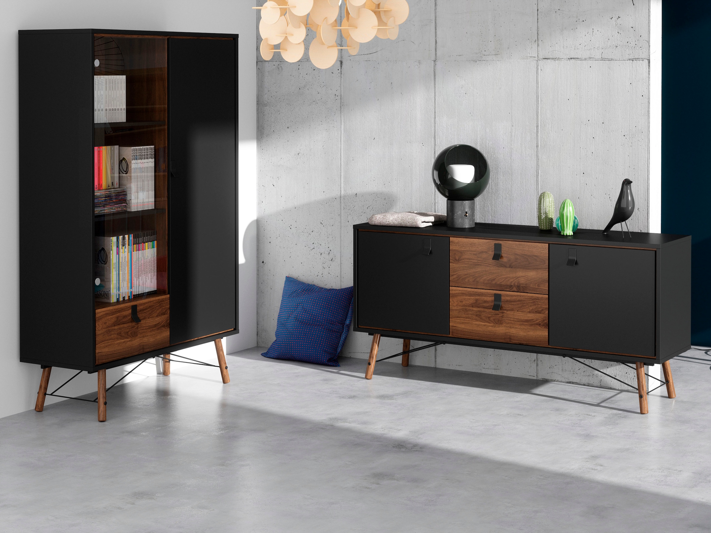 andas Sideboard »Ry Aufbewahrung, Schubladenschrank,« Breite 150 cm, Höhe 72 cm, Kommode mit 2 Türen und 2 Schubläden
