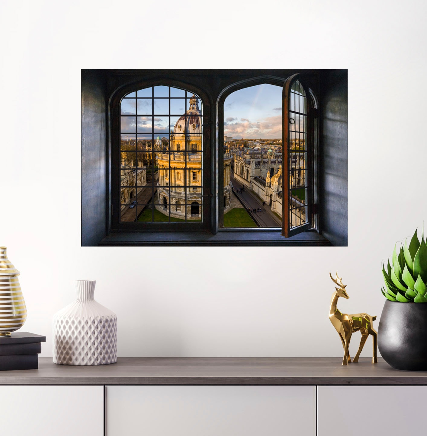 queence Wandsticker »City«, Wandsticker, Wandbild, selbstklebend, 3D, Fenster