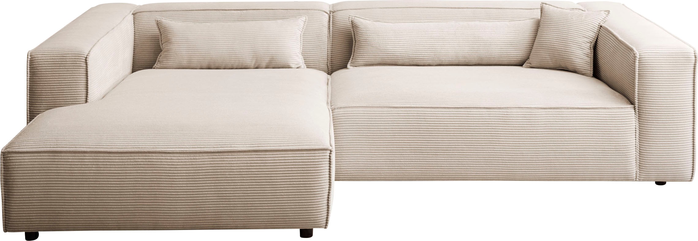 LeGer Home by Lena Gercke Ecksofa »PIARA XXL, besonders tiefe Sitzfläche, L-Form,«, Inklusive 2 Rückenkissen 80x35 cm und 1 Zierkissen 40x40 cm