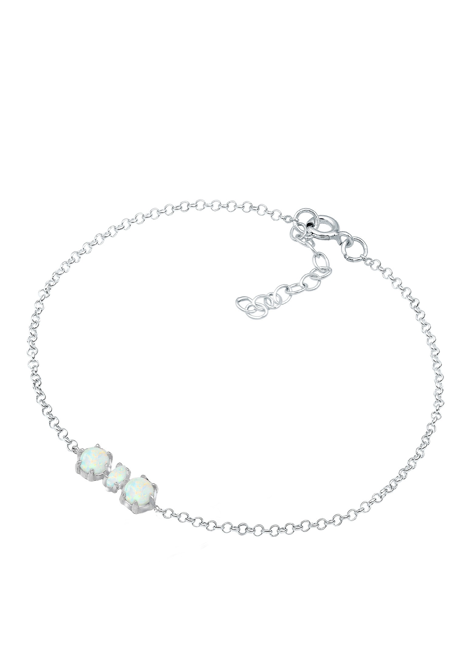 Elli Armkette »Armband Synthetischer Opal 925 Sterling Silber«