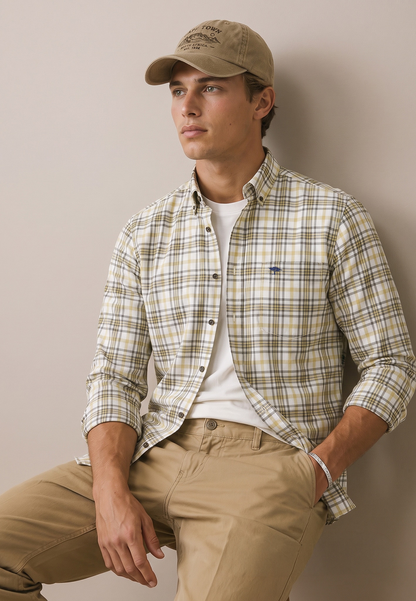 FYNCH-HATTON Karohemd mit Button-Down-Kragen