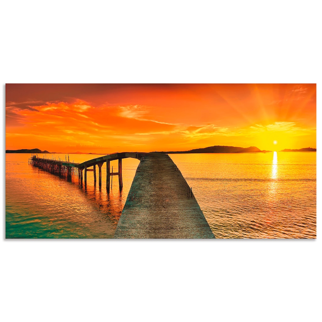 Artland Wandbild »Sonnenaufgang über dem Meer«, Gewässer, (1 St.)