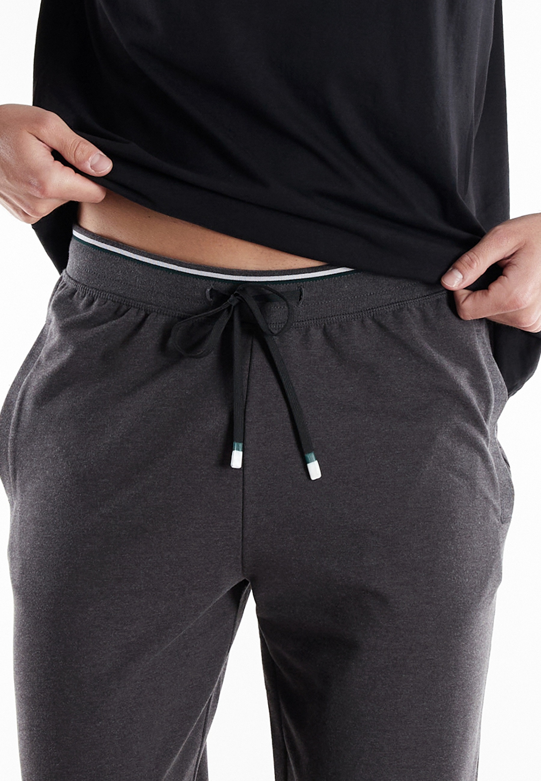 bugatti Pyjamahose »Bologna«, mit Seitentaschen, niedriger Bund, bequem, elastisch, Materialmix