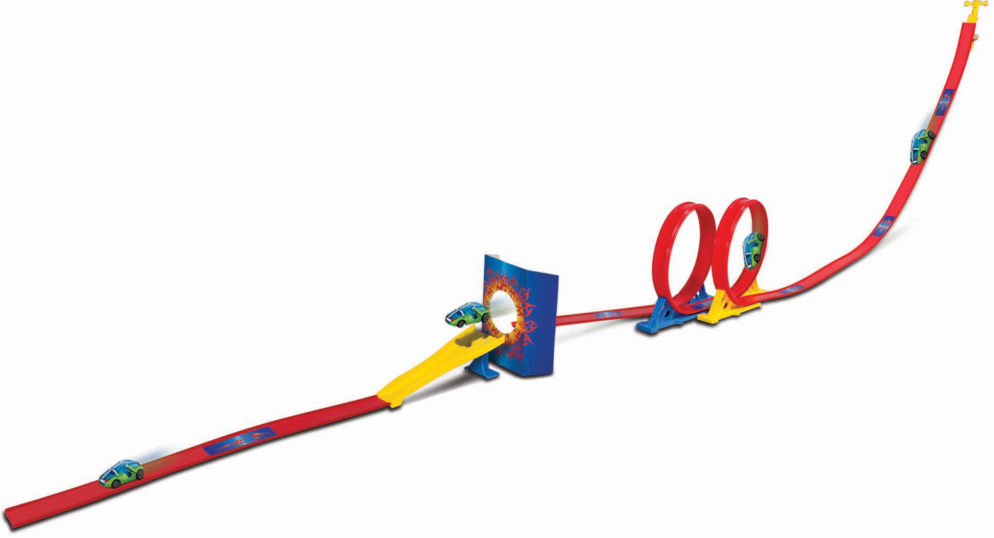 Maisto® Spiel-Gebäude »Double Loop Challenge«, inklusive 2 Fresh Metal Spielzeugautos