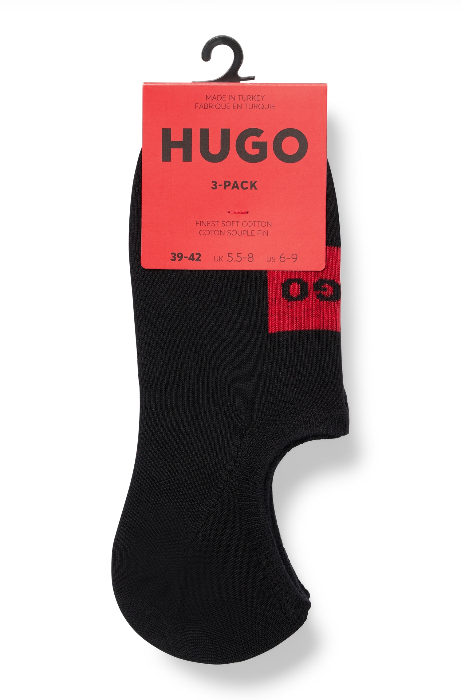 HUGO Underwear Freizeitsocken »3P LC LABEL CC«, (Packung, 3 Paar), mit Logostickerei