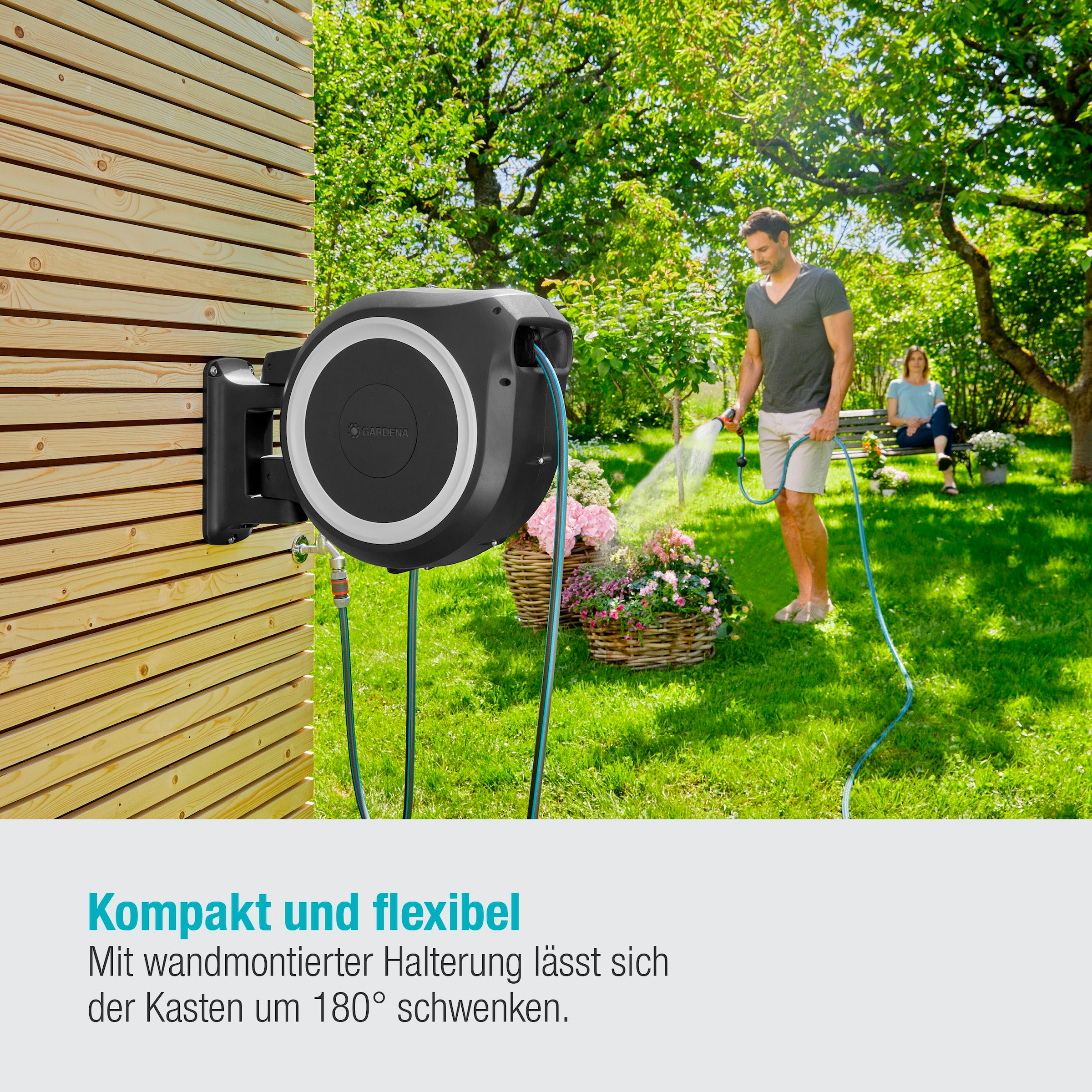 GARDENA Wandschlauchbox »RollUp XL, 18632-20«, mit 35 Meter Schlauch