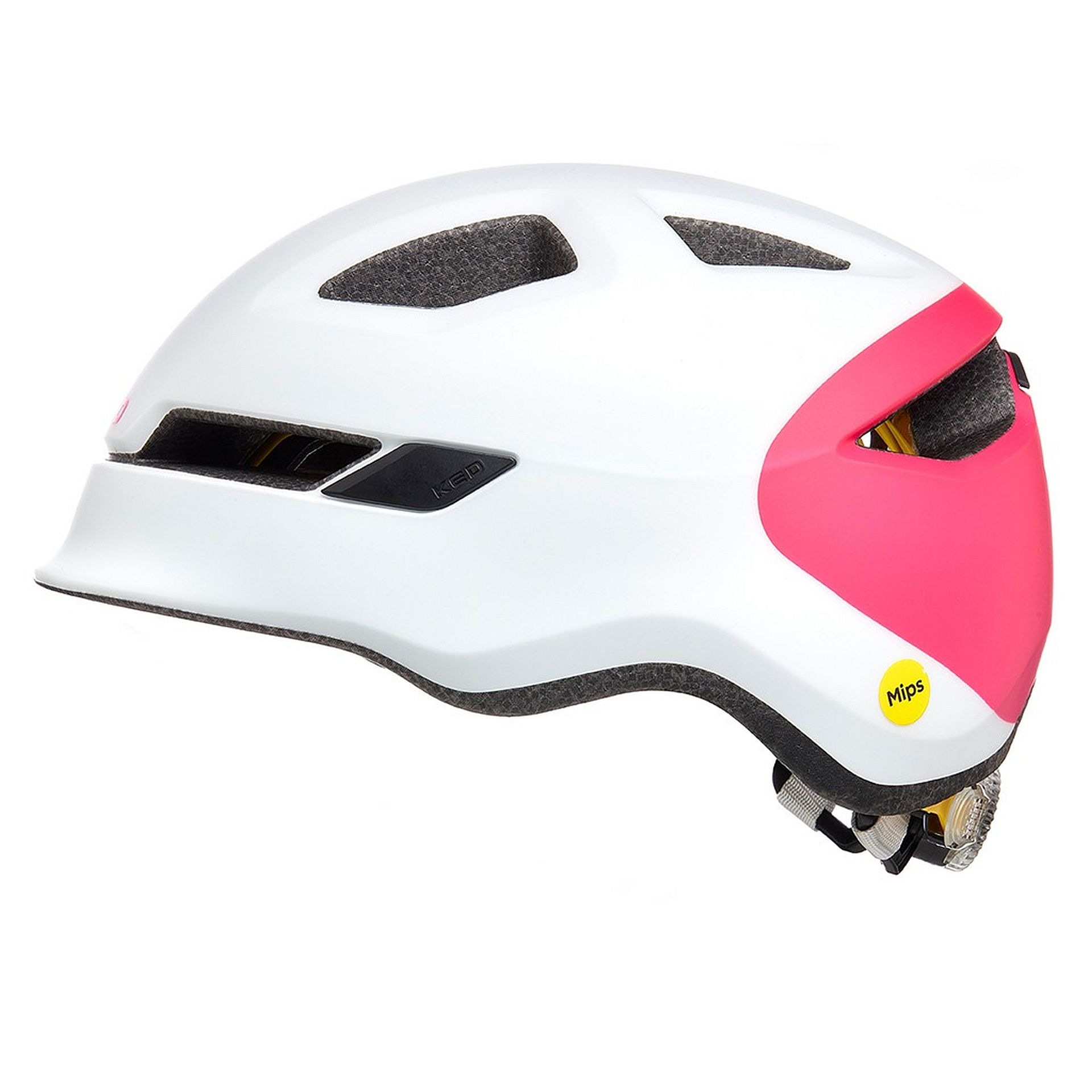 KED Helmsysteme Kinderfahrradhelm »Kinderhelm POP, weiß-pink«