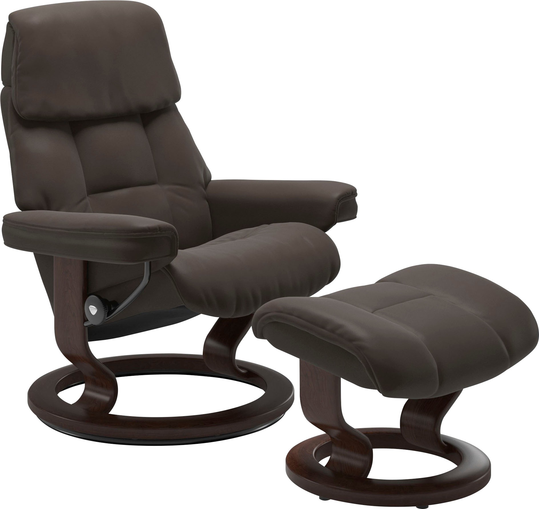 Stressless® Relaxsessel »Ruby« mit Classic Base, Größe M, Gestell Eiche, Wenge, Braun & Schwarz