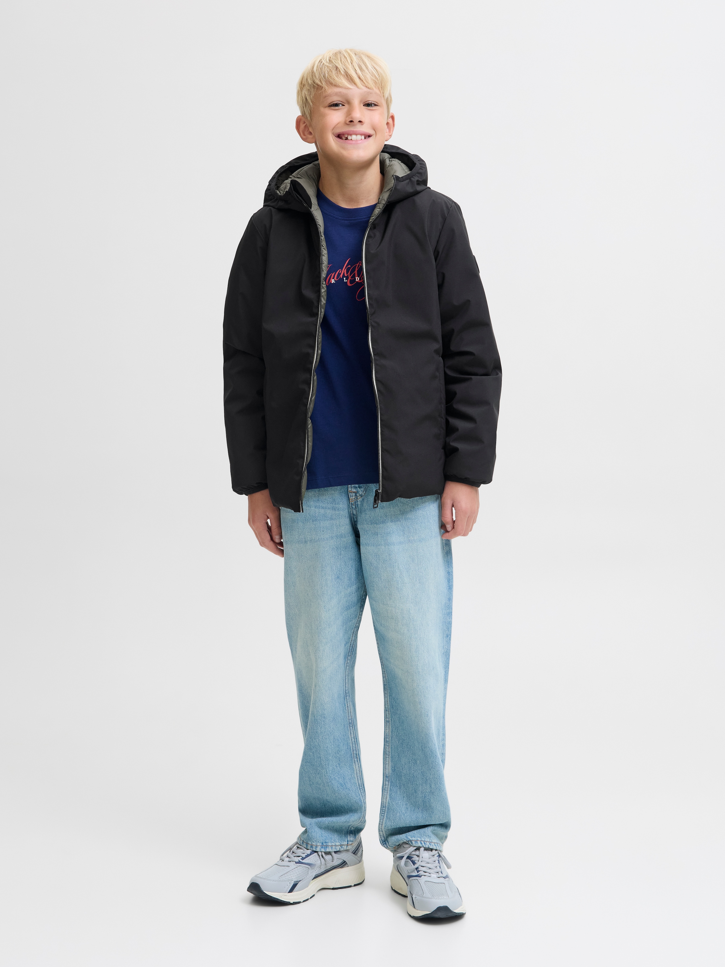 Jack & Jones Junior Outdoorjacke »JJEBROOK REVERSIBLE JACKET SN JNR«, mit Kapuze