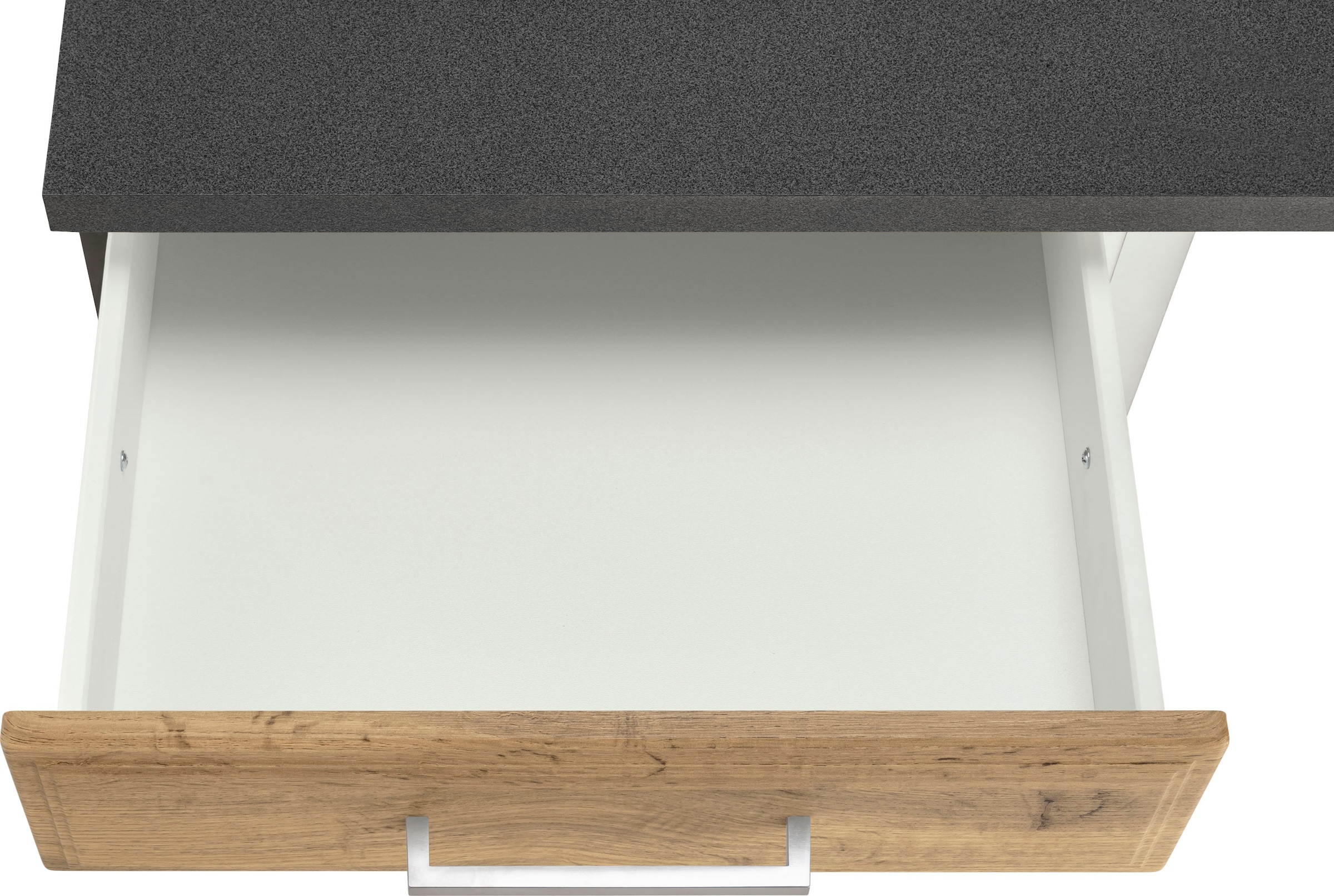 HELD MÖBEL Winkelküche »Stockholm«, Stellbreite 220/280 cm, mit hochwertigen MDF Fronten im Landhaus-Stil