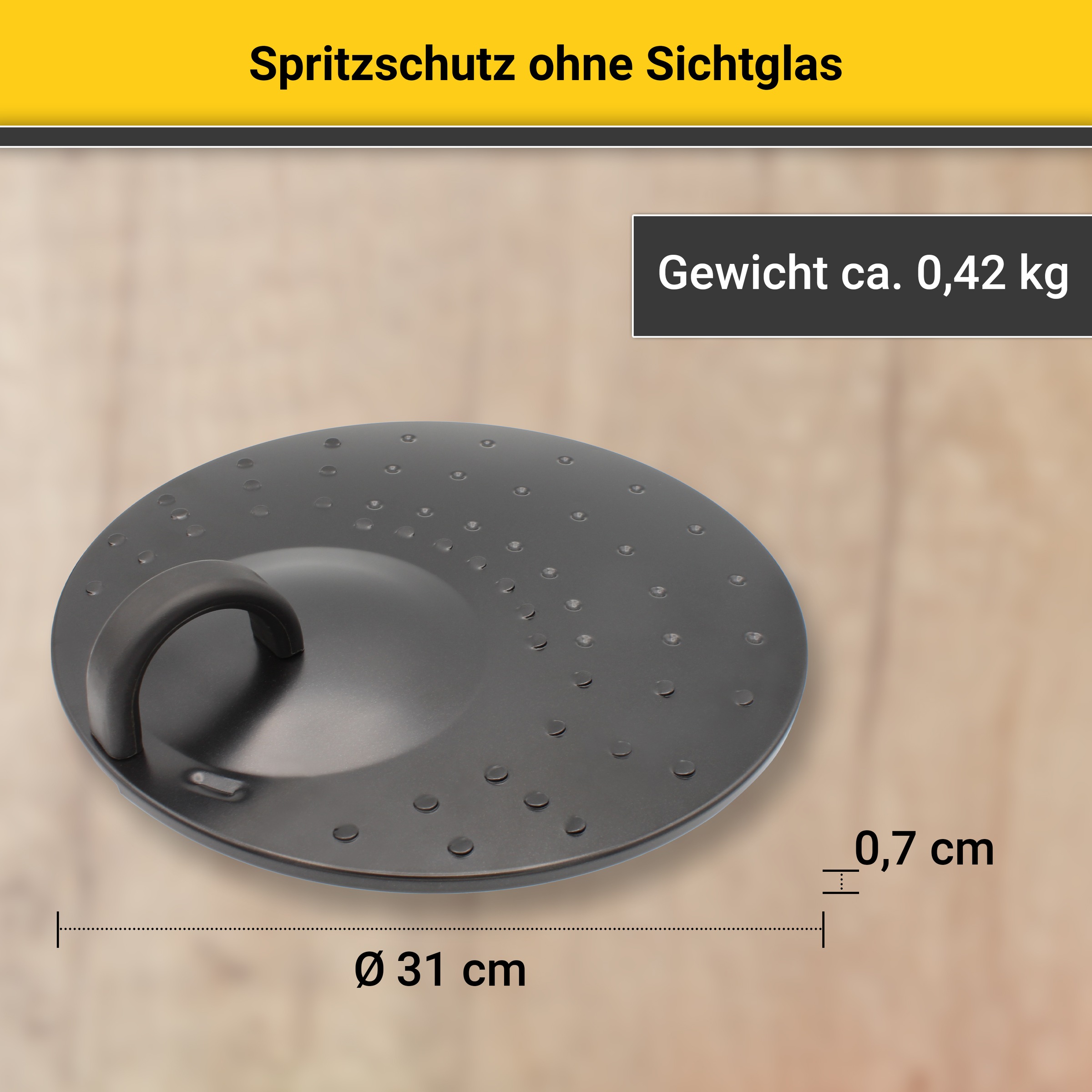 Krüger Spritzschutzdeckel Ø 31 cm, universell einsetzbar