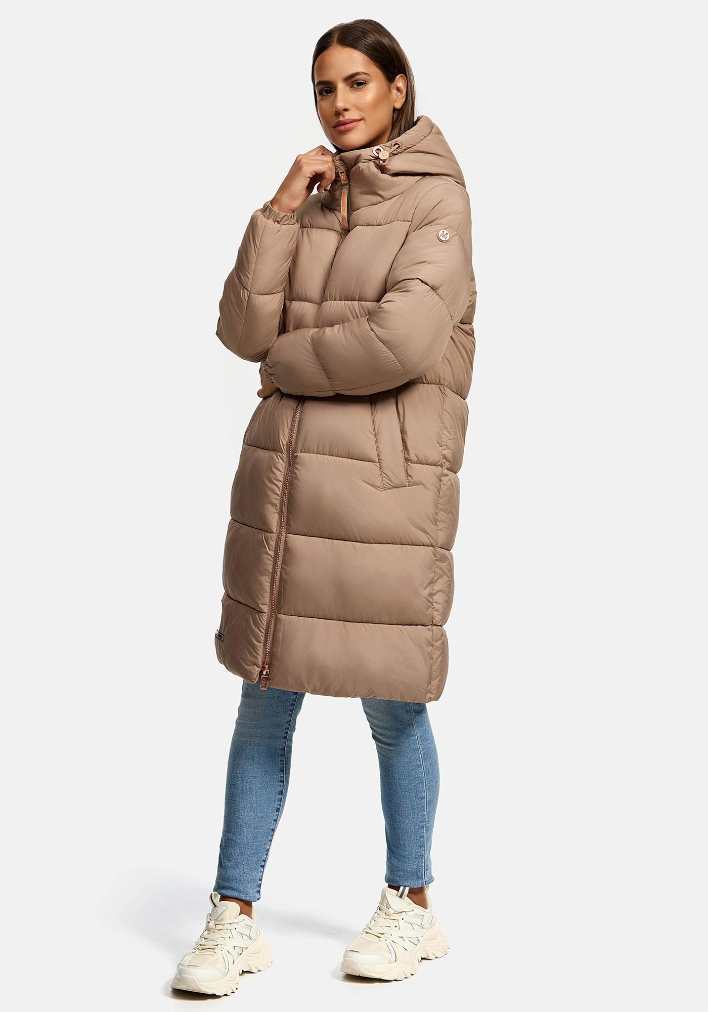 Marikoo Winterjacke »Marikoo Nomadiaa lange Damen Winterjacke N024«