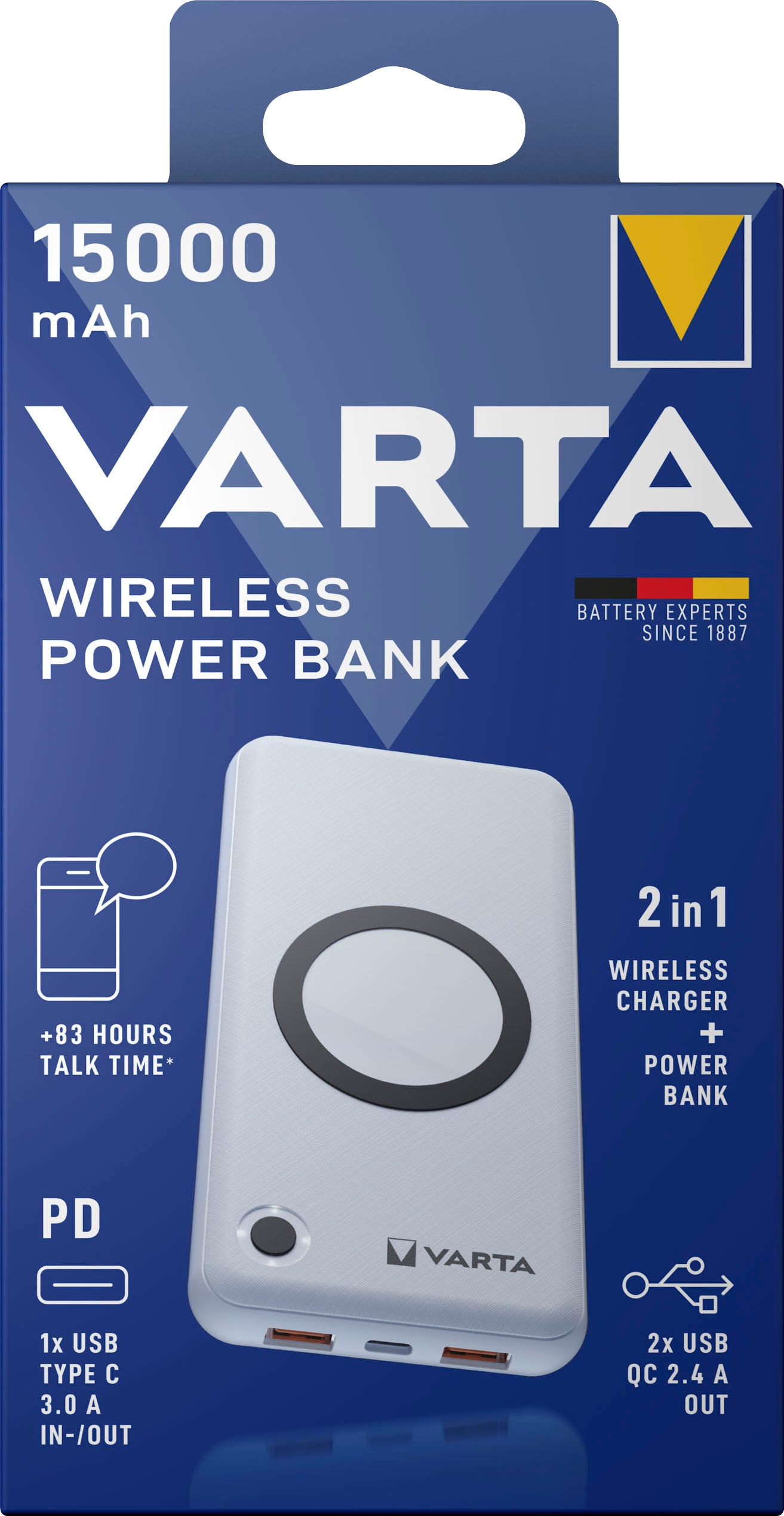VARTA Batterie-Ladegerät »Wireless Power Bank 15.000«
