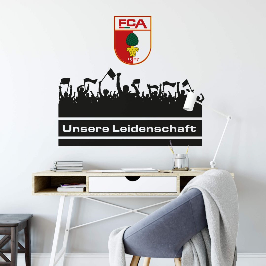Wall-Art Wandtattoo »FC Augsburg Leidenschaft Fans«, (1 St.), selbstklebend, entfernbar