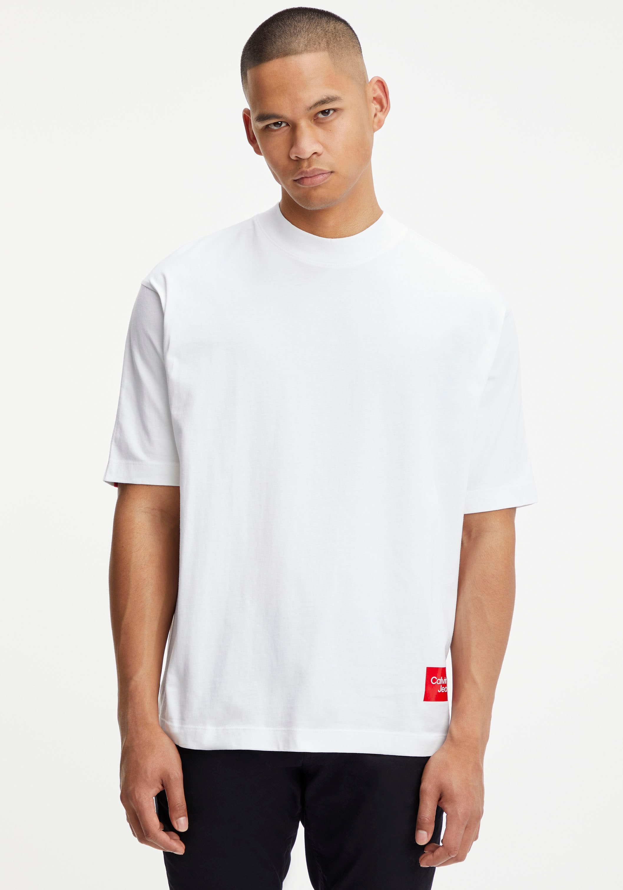 Calvin Klein »BOLD COLORBLOCK TEE«, T-Shirt LOGO OTTO mit online Jeans Rundhalsausschnitt bei bestellen