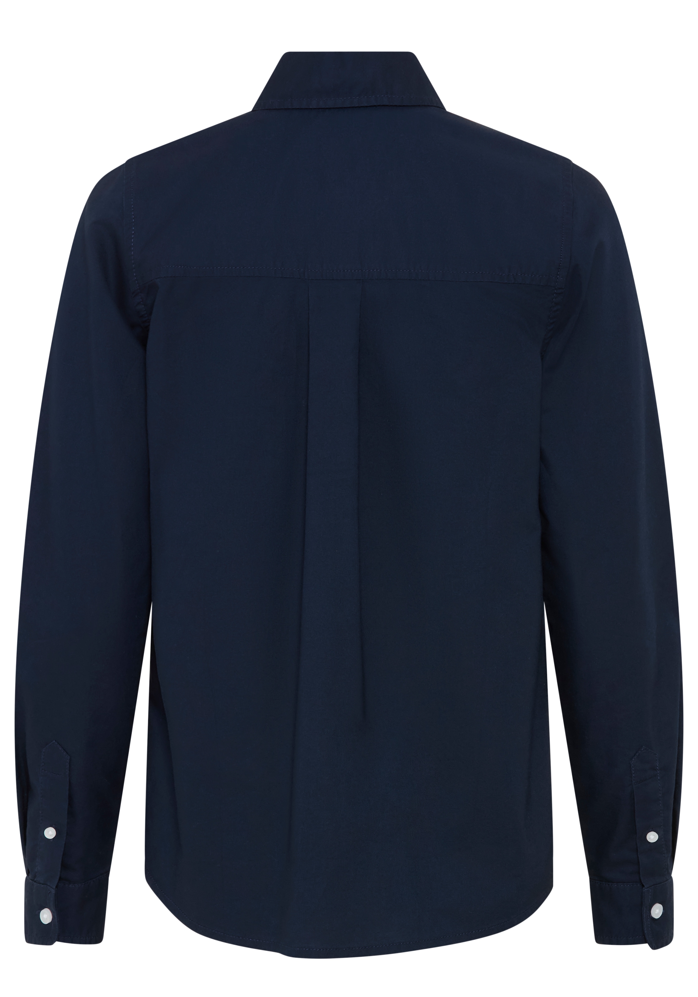Laura Scott Klassische Bluse Basic-Stil, aus Baumwolle, unifarben, mit Knöpfen, mit Markenlabel