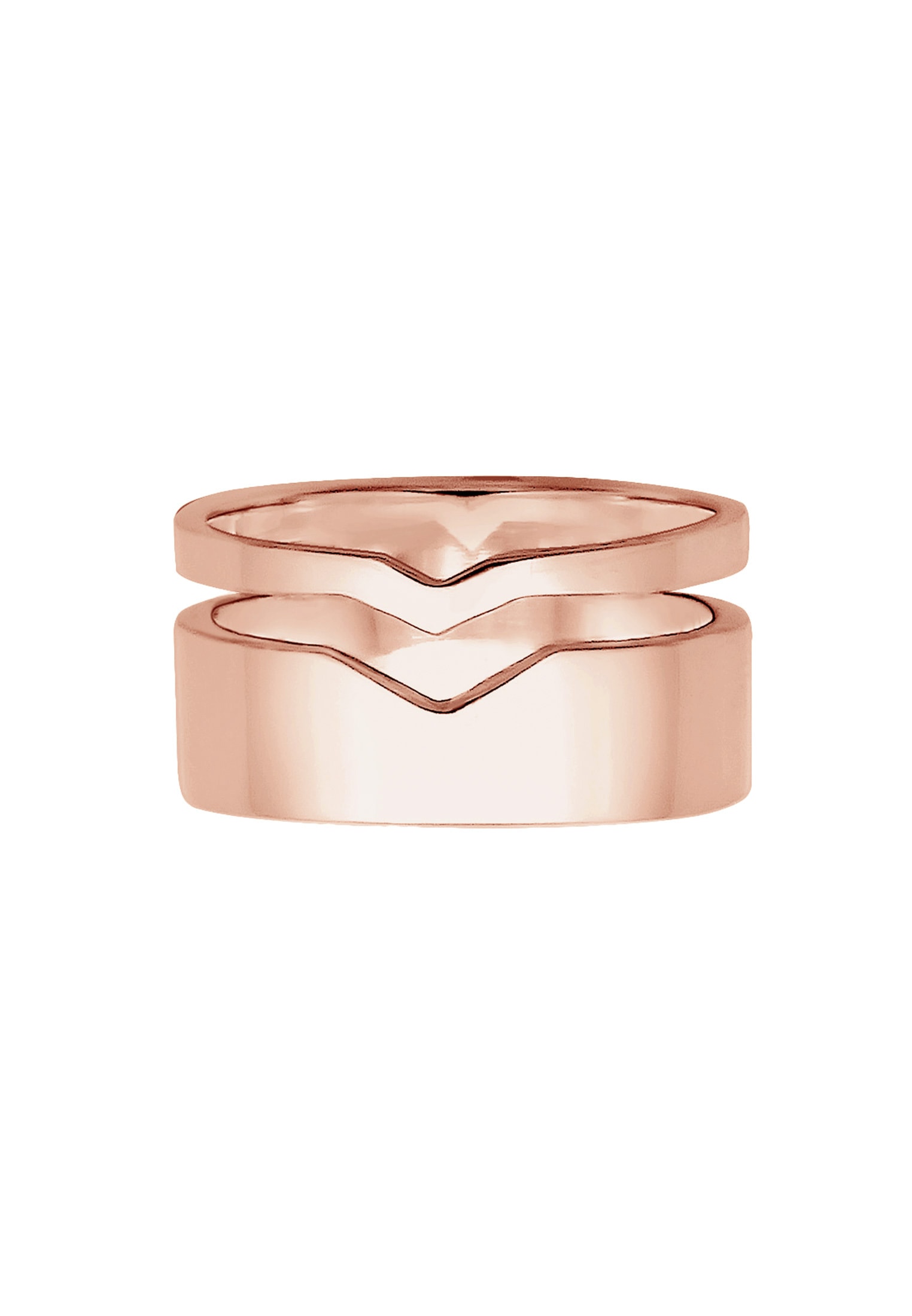 Elli Silberring »Ring Bandring Breit Geo Design 925 Sterling Silber«