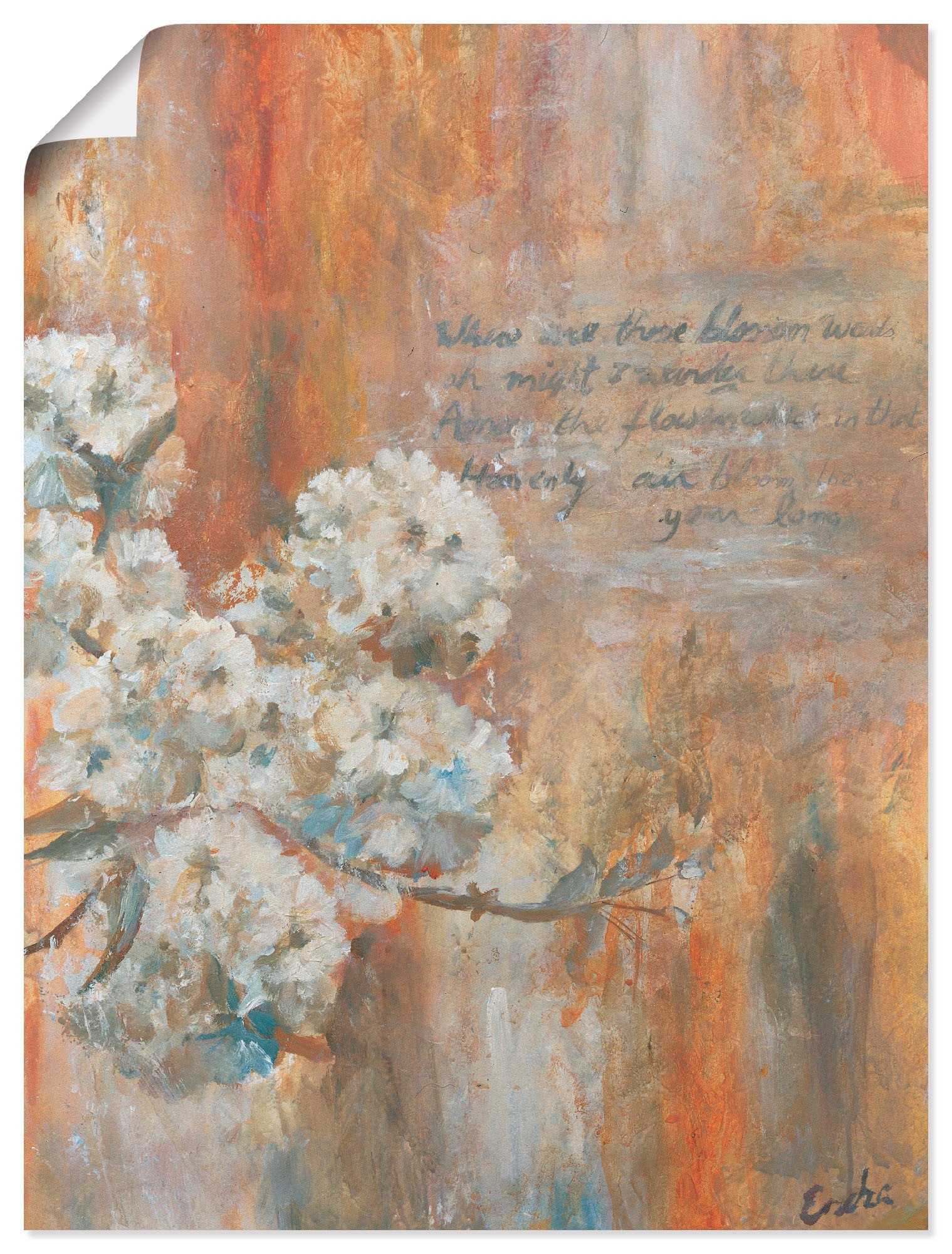 Artland Wandbild »Blüten«, Blumen, (1 St.), in vielen Größen & Produktarten -Leinwandbild, Poster, Wandaufkleber / Wandtattoo auch für Badezimmer geeignet