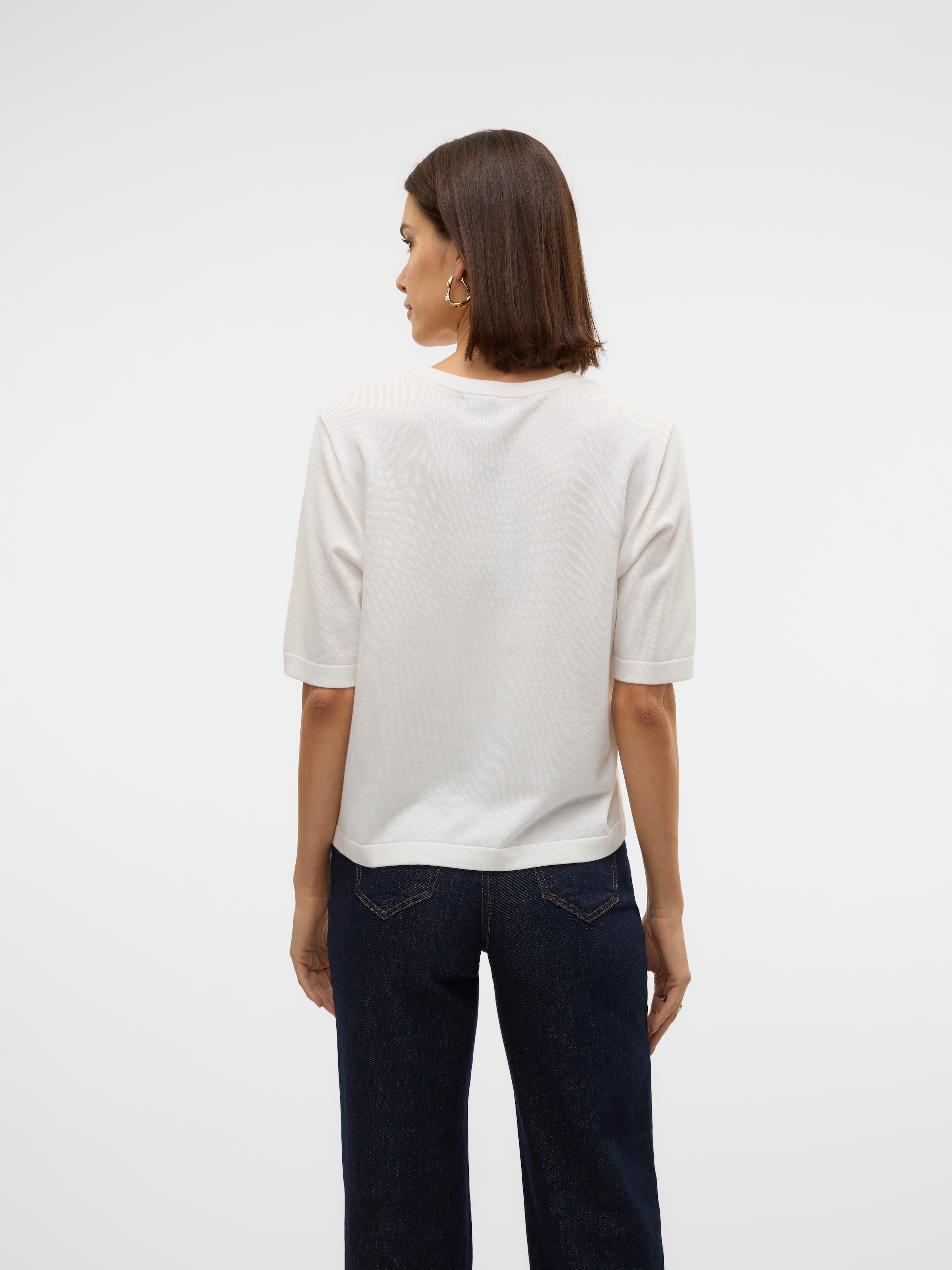 Vero Moda Kurzarmpullover »VMSILJE 2/4 O-NCK OVERSIZE PULL GA NOOS«
