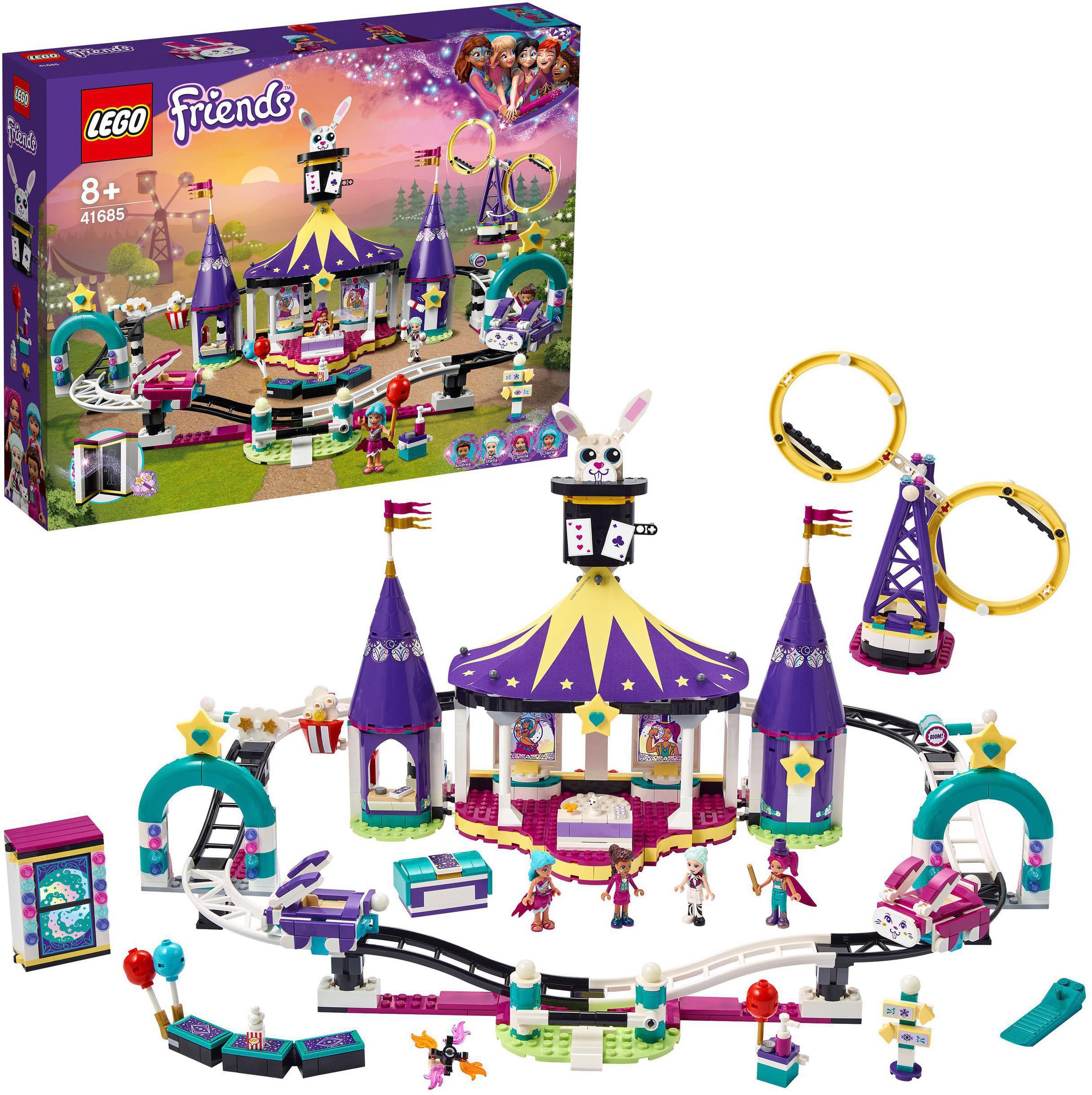 LEGO® Konstruktionsspielsteine »Magische Jahrmarktachterbahn (41685), LEGO® Friends«, (974 St.), Made in Europe