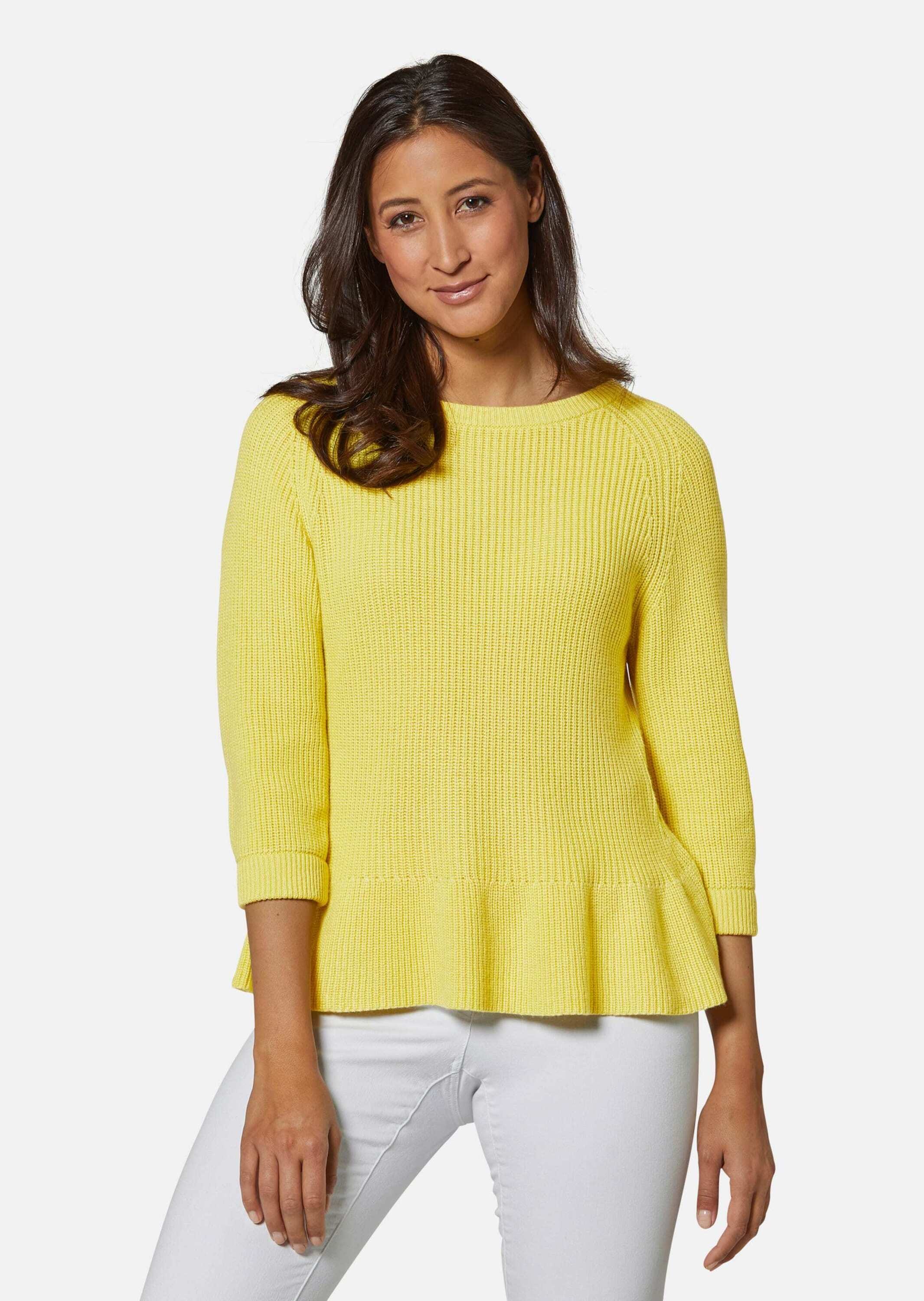 MADELEINE Longpullover »Pullover Pullover mit Schößchen«