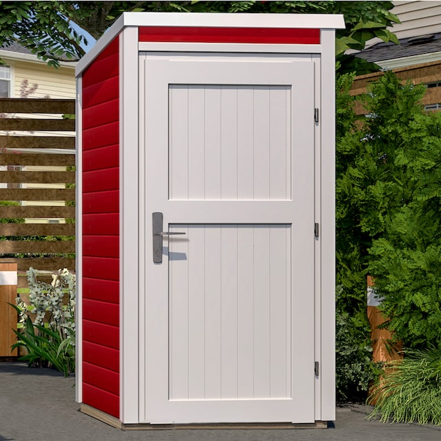 weka Garten-Geräteschrank, BxTxH: 97x100x200,5 cm, rot-naturfarben bei OTTO