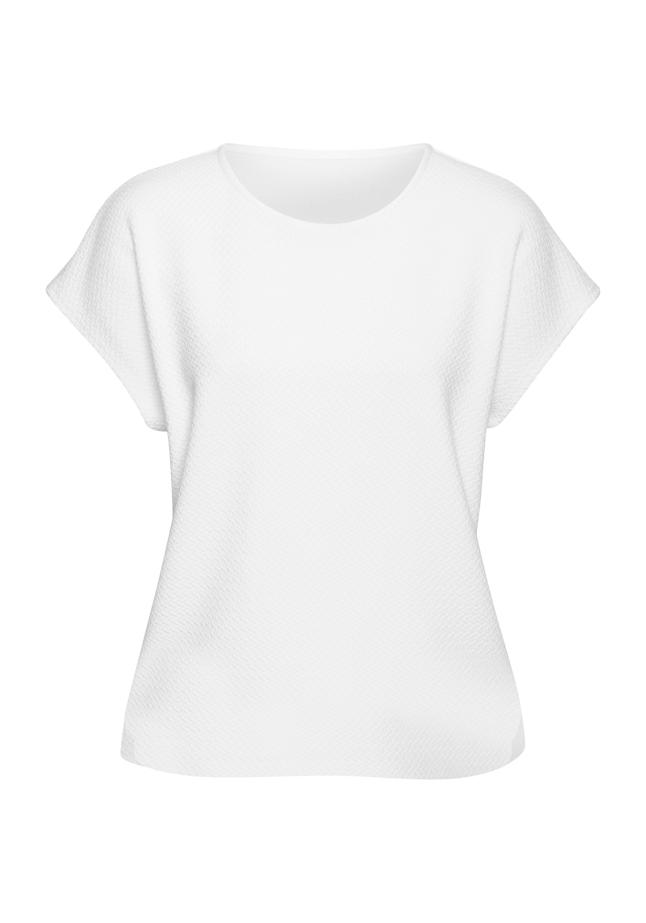 Vivance Kurzarmshirt »aus bügelfreier Strukturqualität im 2er Pack«, (Packung), mit Viskose