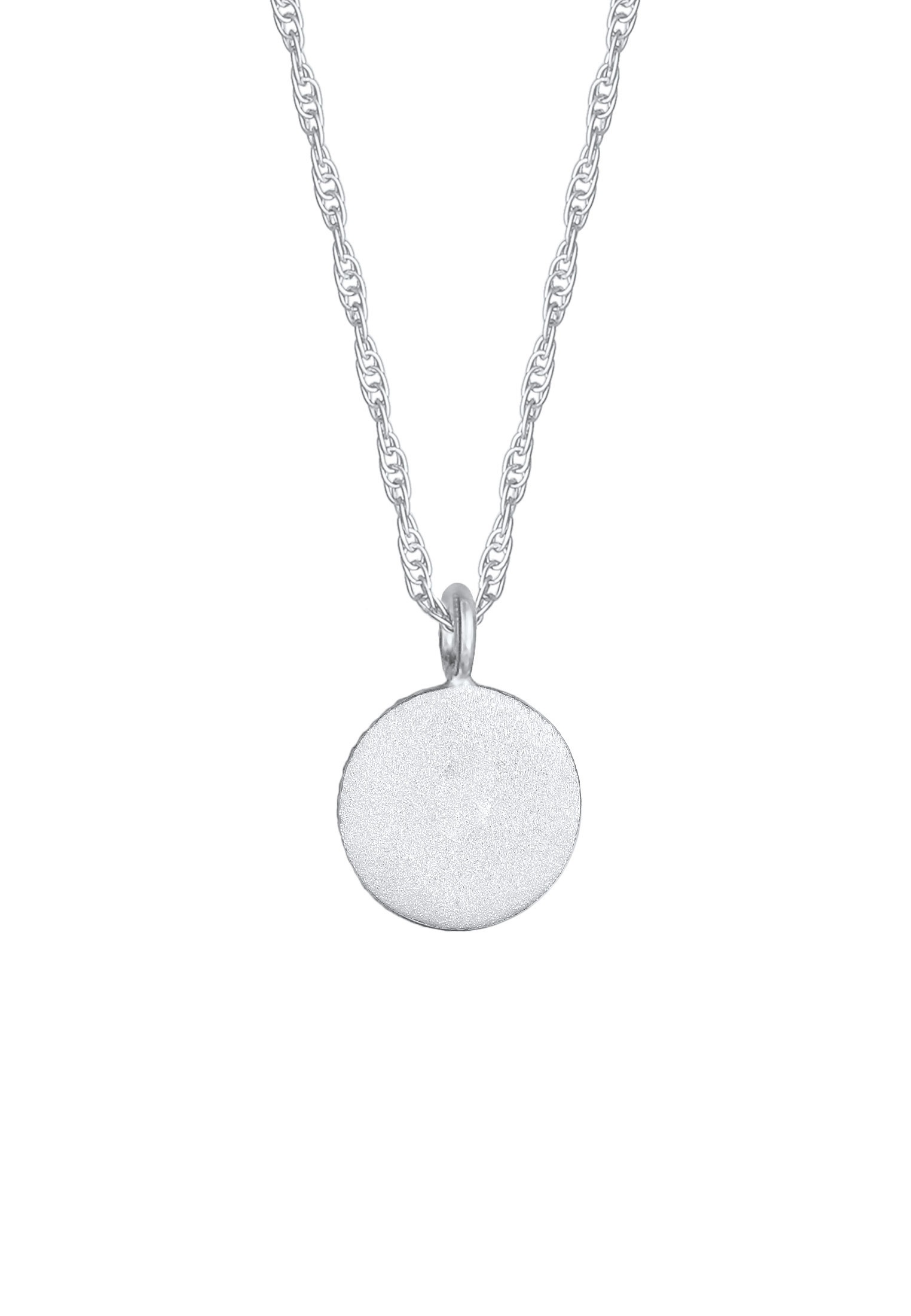 Elli Kette mit Anhänger »Halskette Sonne Antik Coin Rund Kordelkette 925er Silber«