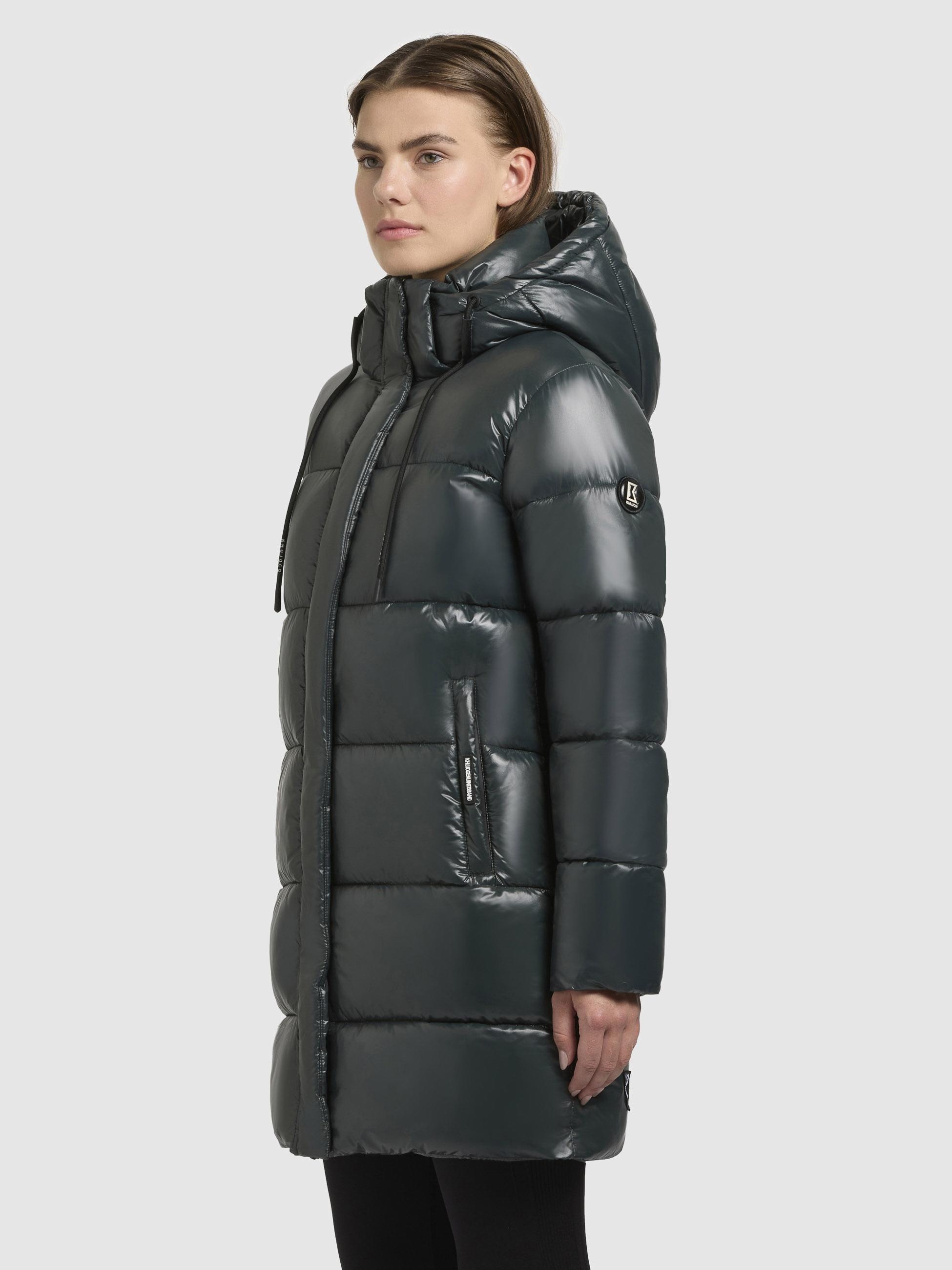 khujo Steppjacke »Steppjacke Jadet2-YM«, mit Kapuze, Schimmernder Winter Kurzmantel mit abnehmbarer Kapuze