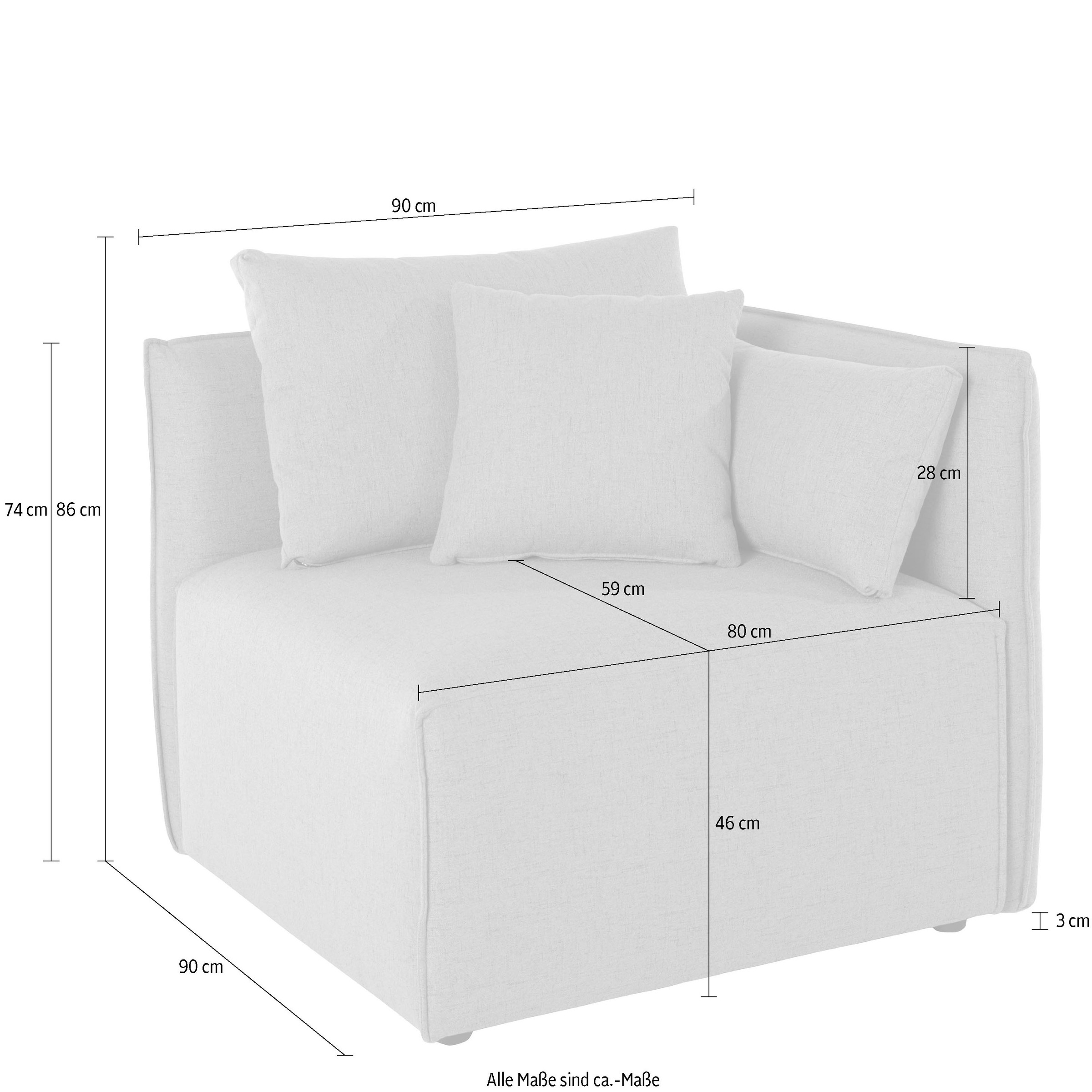 andas Sofa-Eckelement »Nöre«, (1 St.), Modul - zum Zusammenstellen; in vielen Bezugsqualitäten und Farben