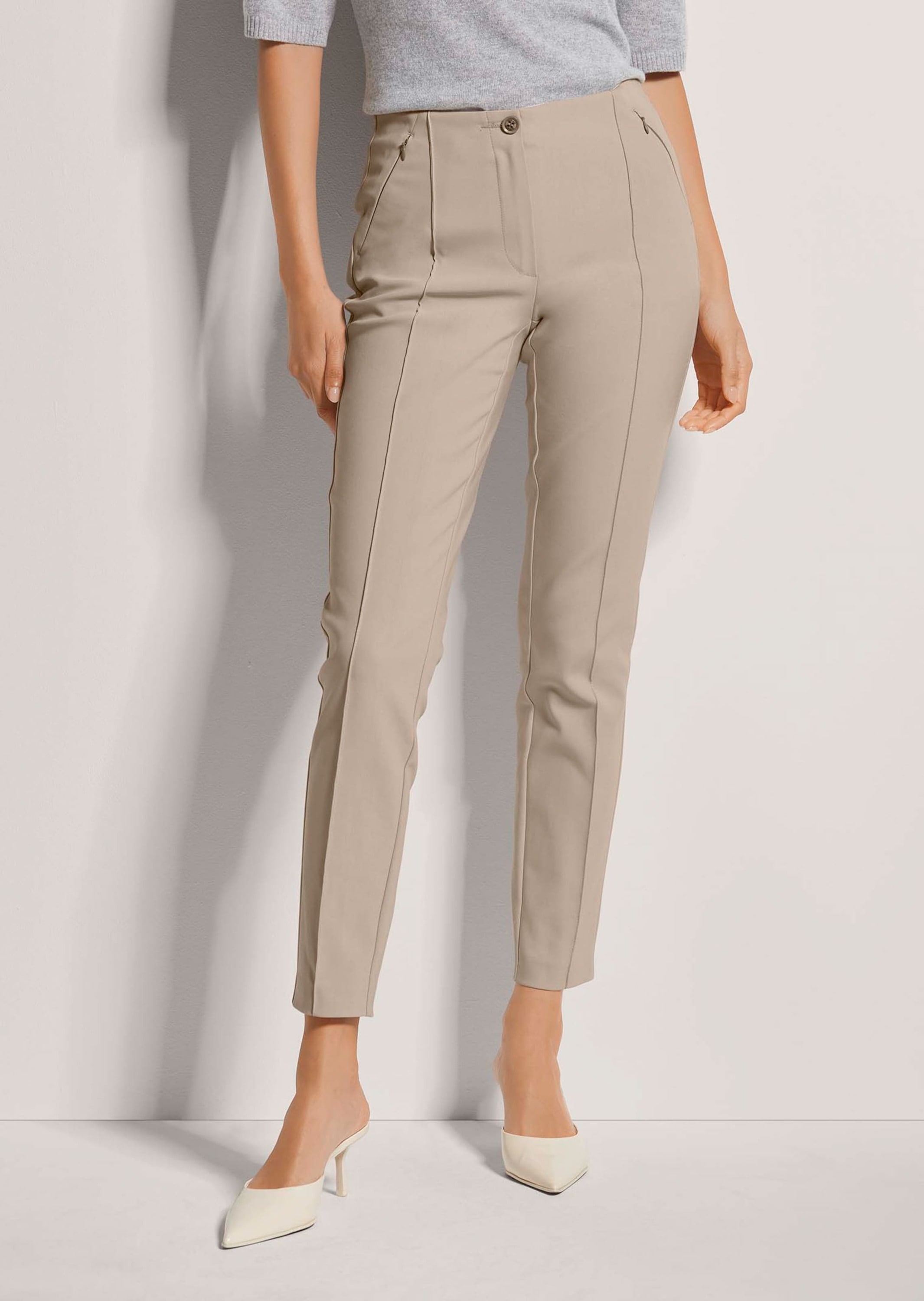 MADELEINE Stoffhose »Hose Schlanke Stretch-Hose mit Biesen«