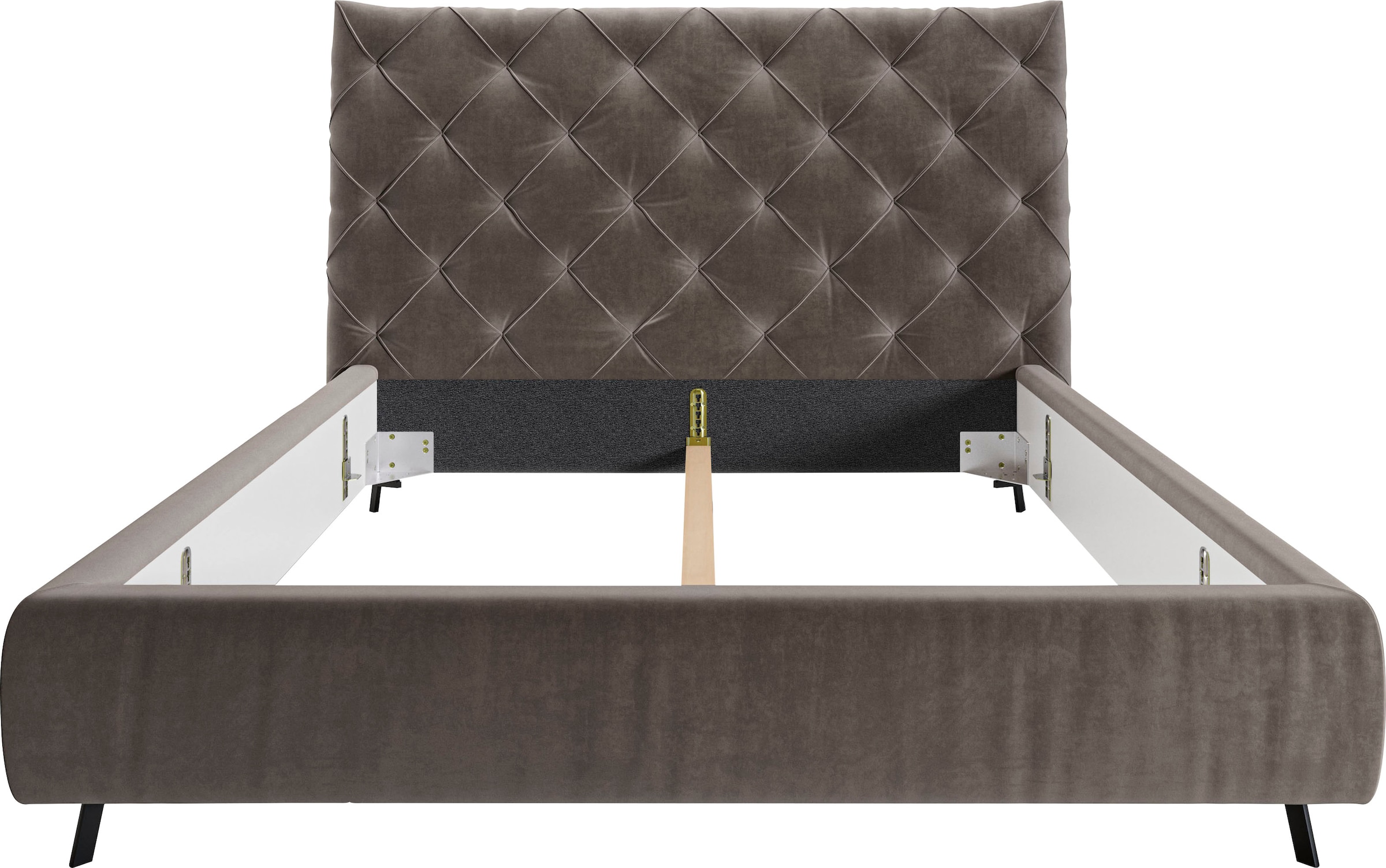 Home affaire Polsterbett »Maxime, in 4 Breiten bis 200cm, auch in Leder« Kopfteilhöhe 143 cm, belastbar bis 280 kg, auch in Überlänge 220cm