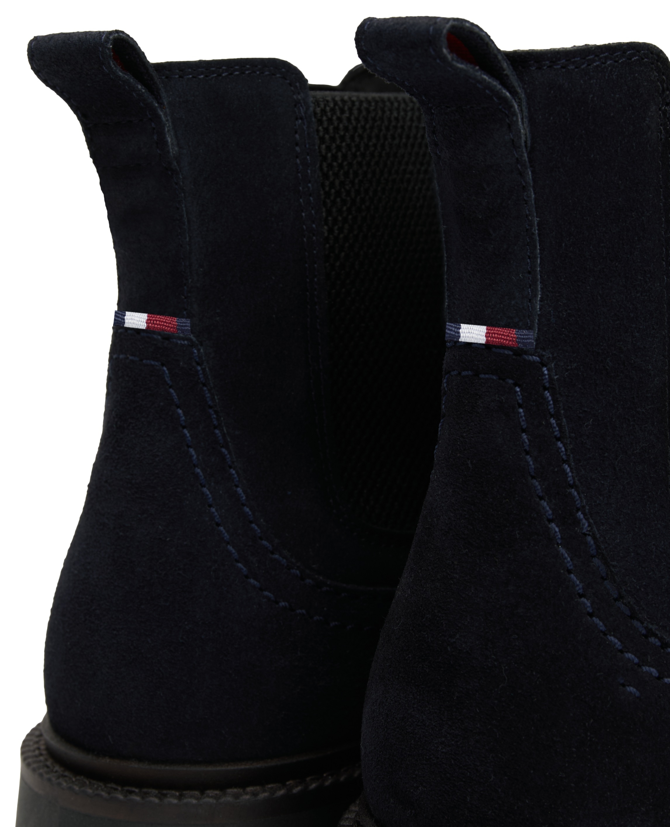 Tommy Hilfiger Chelseaboots »HILFIGER COMFORT LWT SUEDE CHEL«, Blockabsatz, Businessmode, Stiefelette, Boots mit Stretcheinsatz