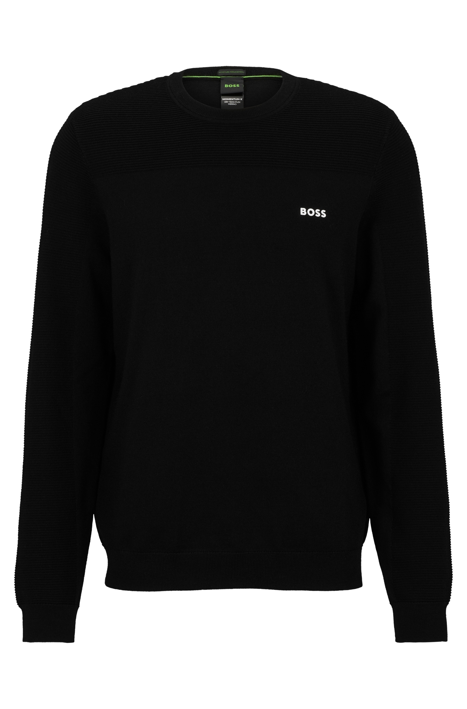 BOSS GREEN Strickpullover »Momentum-X CN«, mit Schurwolle