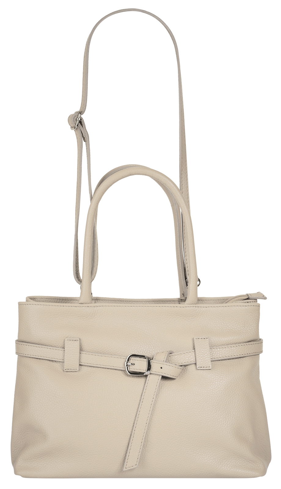 Cluty Henkeltasche, echt Leder, Made in Italy