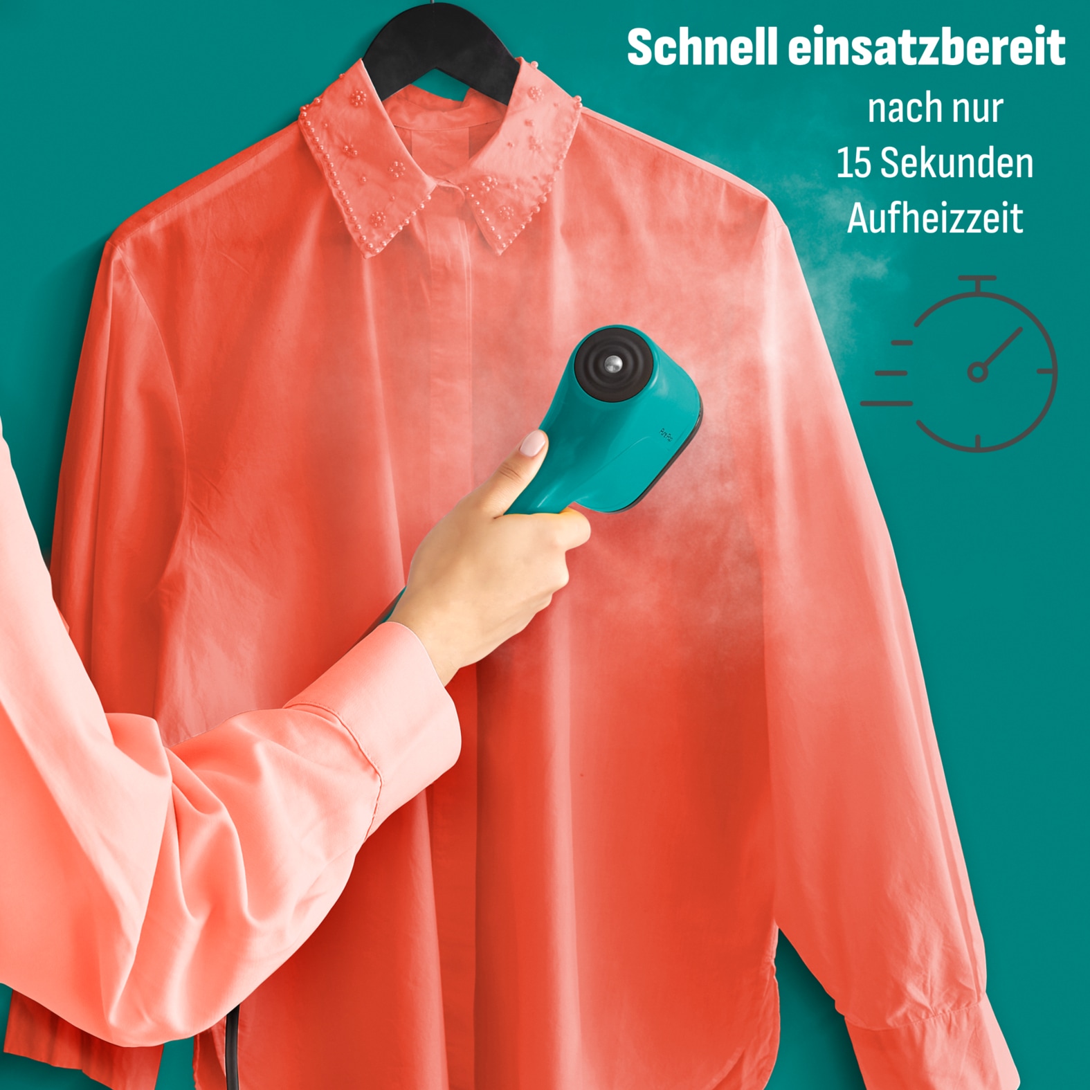 Tefal Dampfbürste »Pure Pop« 1300 W entfernt bis zu 99,99% der Viren/Bakterien/Keime