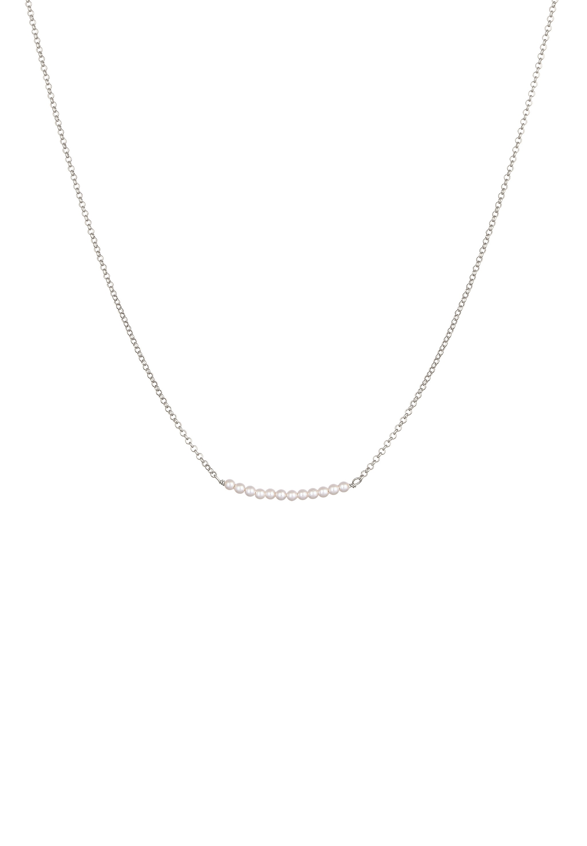 Elli Silberkette »Halskette mit Perlen von Swarovski®Weiß 925 Sterling Silber,«
