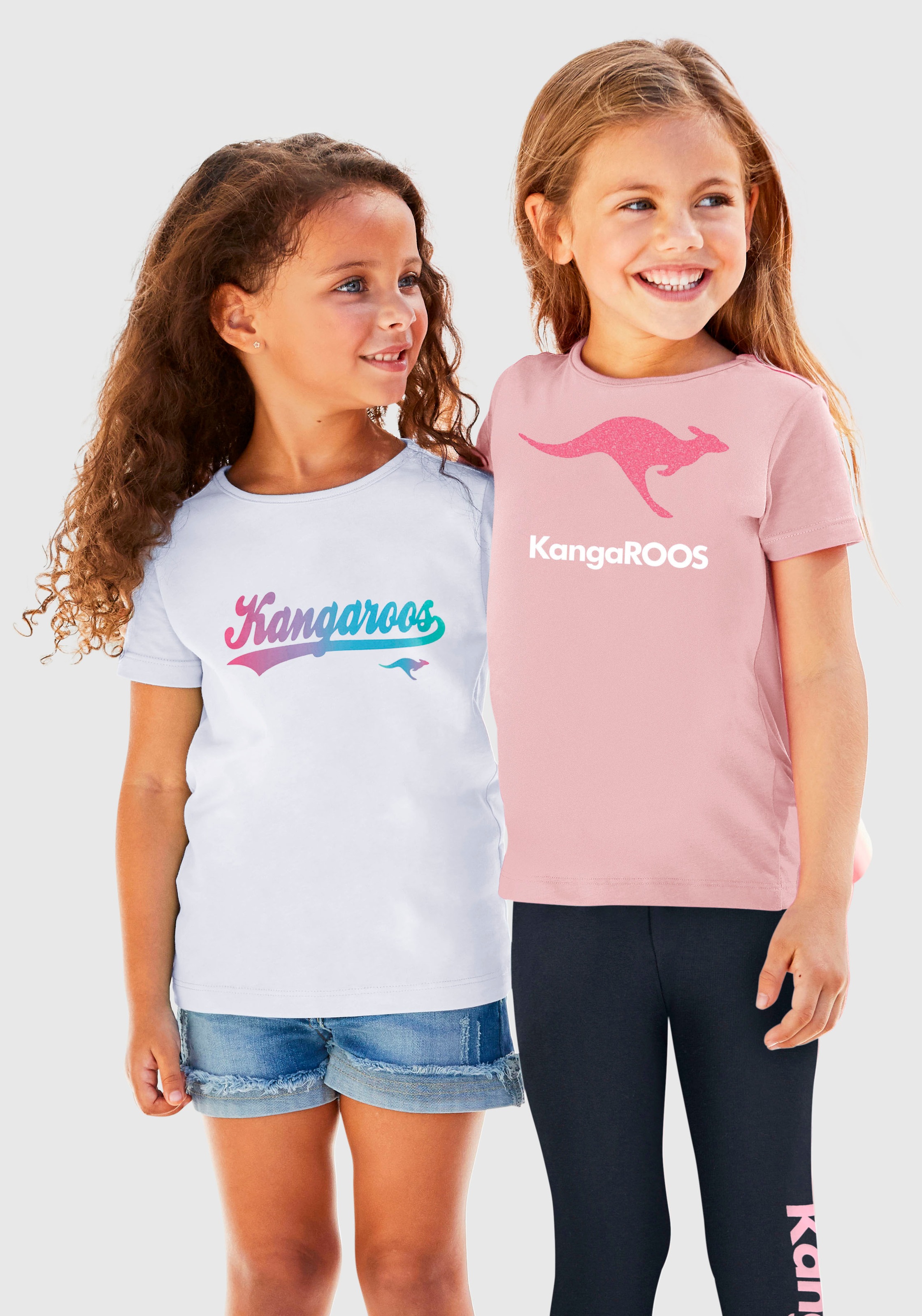 KangaROOS T-Shirt, (Packung, 2 tlg.)