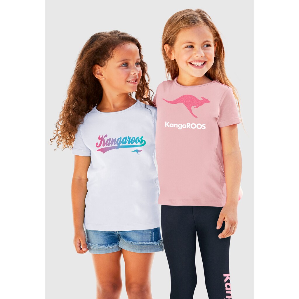KangaROOS T-Shirt, (Packung, 2 tlg.)