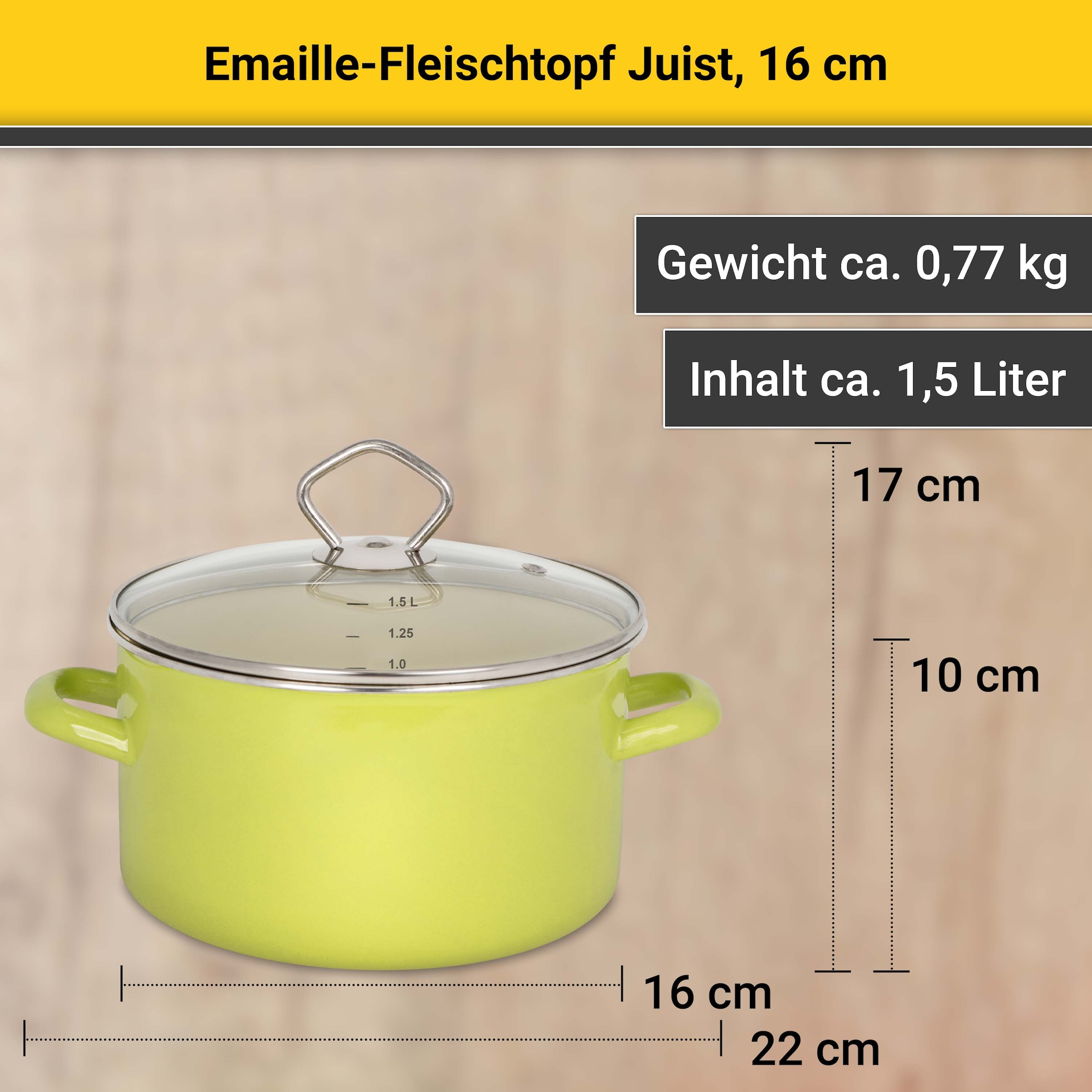 Krüger Fleischtopf »Juist« 1 Stk. tlg. Emaille