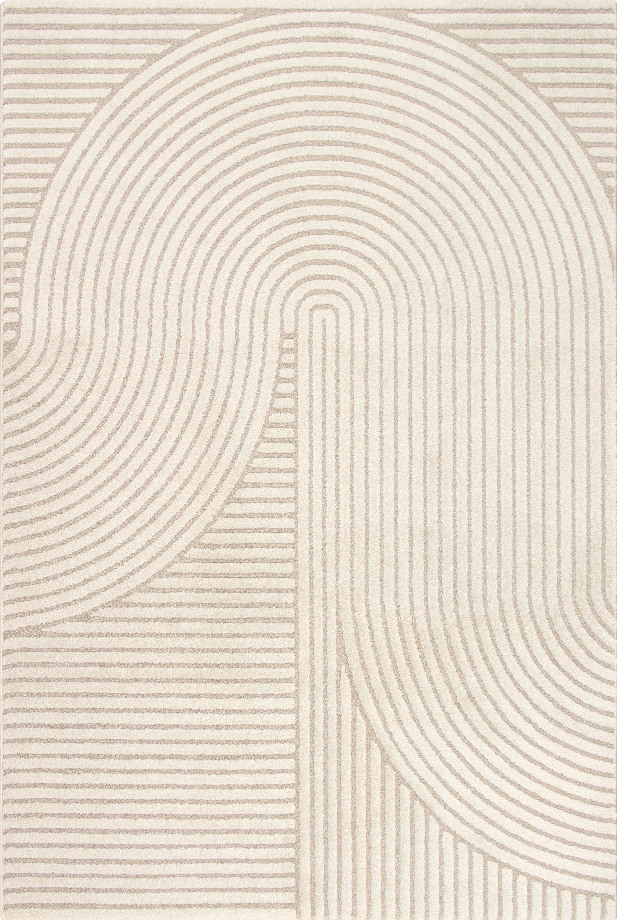 merinos Teppich »Elio«, rechteckig, 16 mm Höhe, moderner Kurzflor Teppich mit Hoch-Tief-Effekt, 3D Effekt