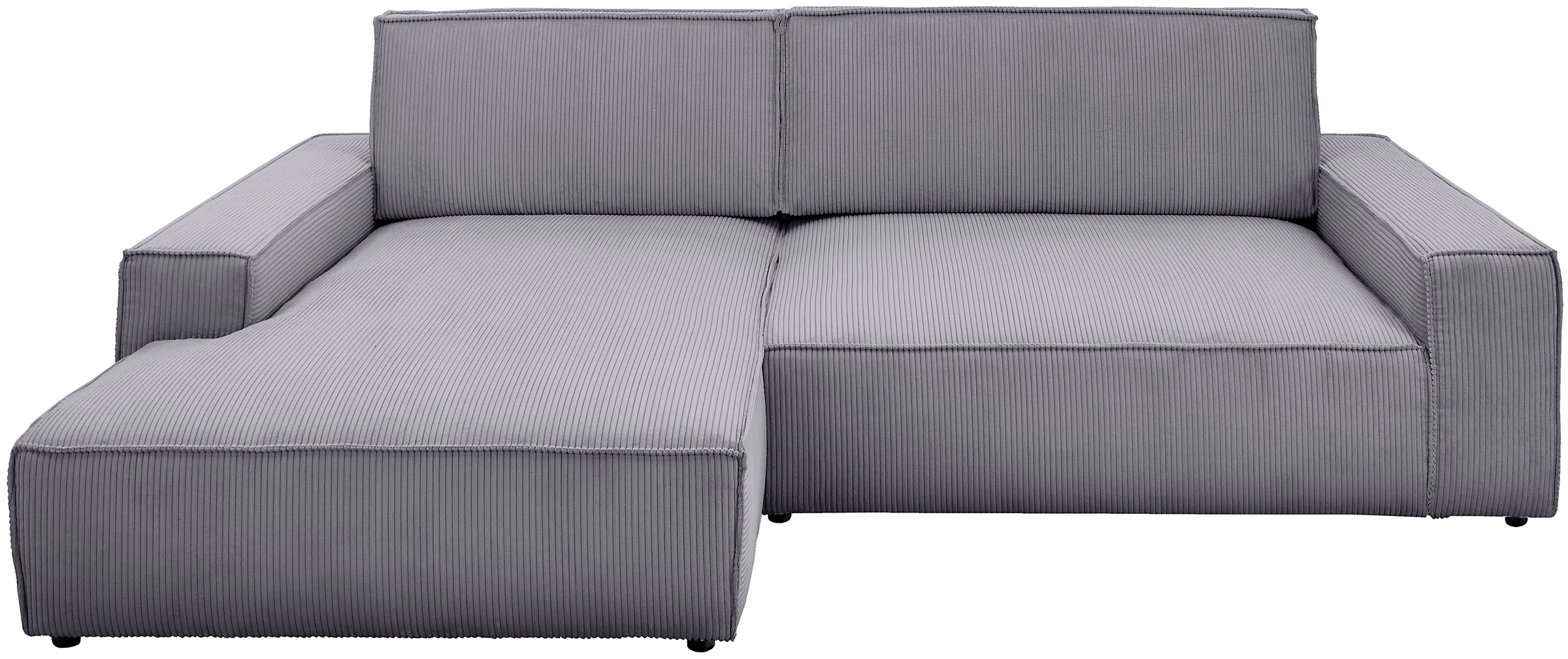 Home affaire Ecksofa »NEU: SHERWOODL XXL 284, Big-Sofa L-Form, tiefe Sitzfläche 95 cm, Cord,«, Leinenoptik, Recamiere rechts/links, auch als Schlafsofa stellbar
