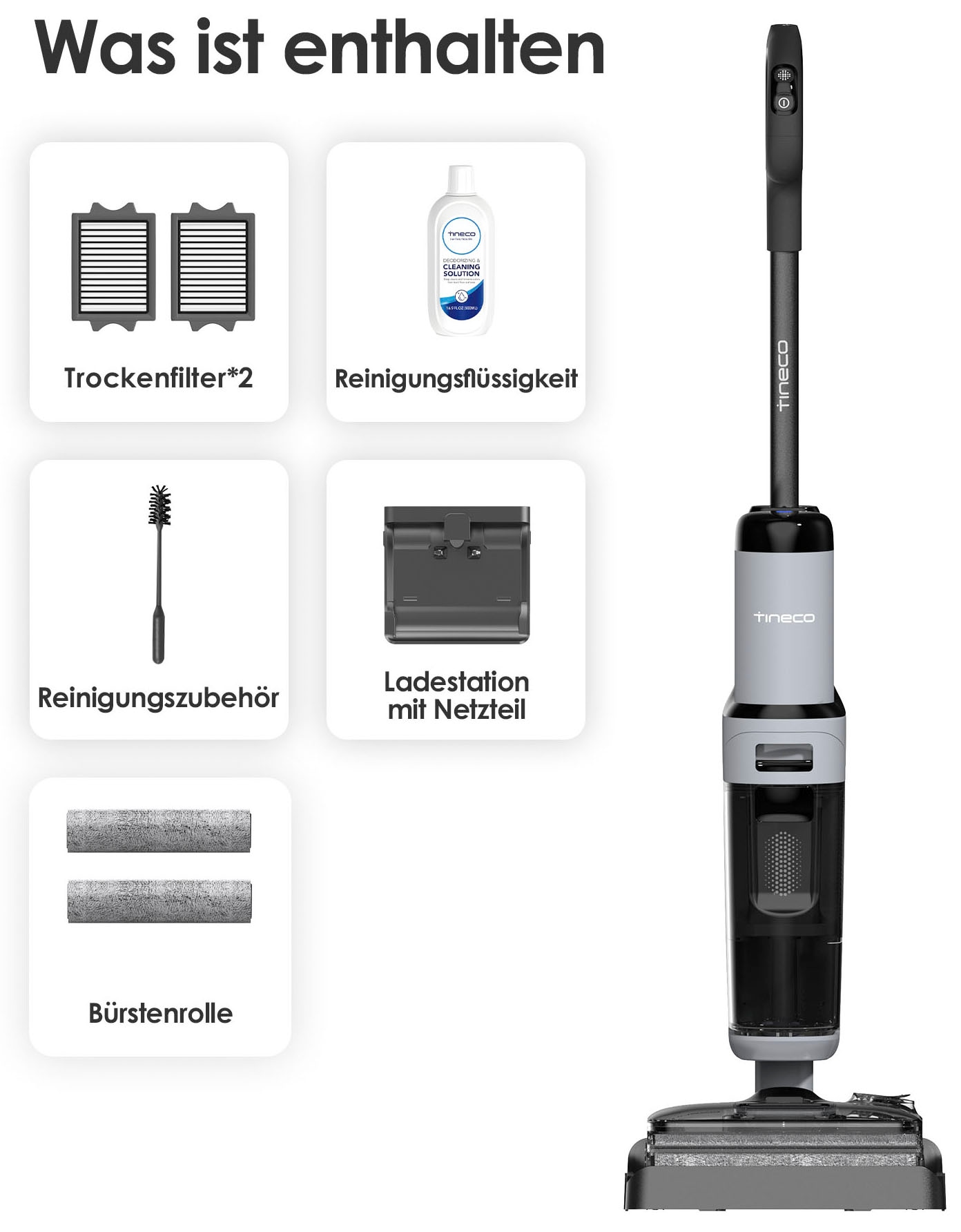 Tineco Nass-Trocken-Sauger »FLOOR ONE i5 Stretch Plus mit Selbstreinigung und 180° Grad Neigung« 20kpa Saugleistung