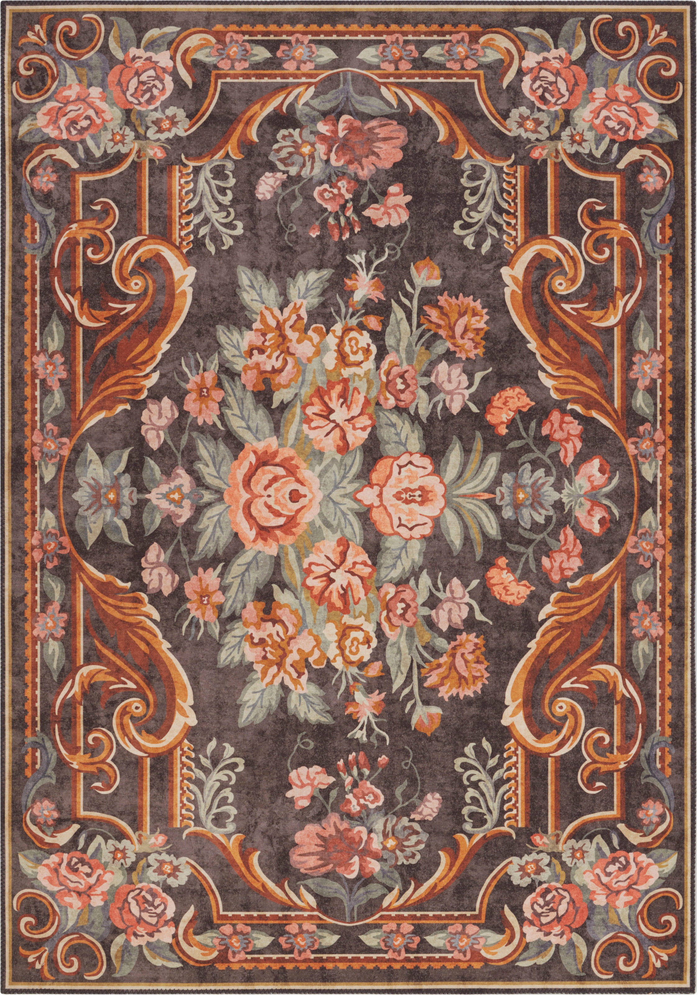Home affaire Teppich »Daria«, rechteckig, 6 mm Höhe, Blumen Design, Florale Ornamente, Orientalischer Rosenkelim, Robust