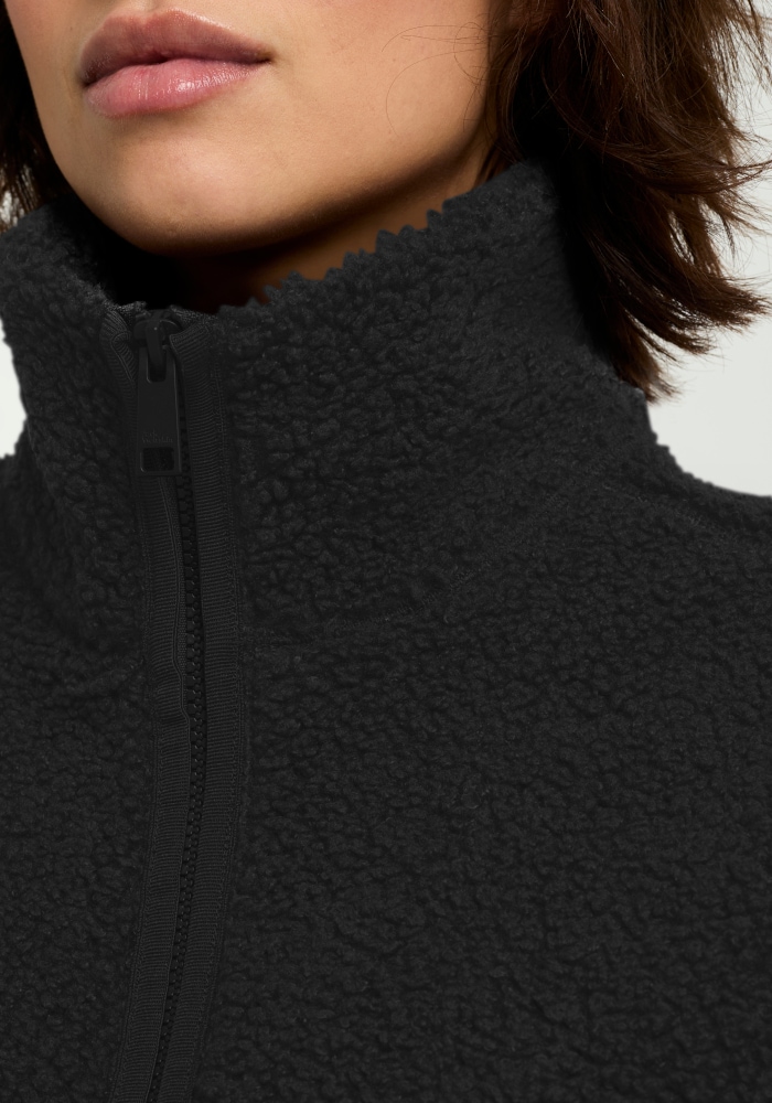 Jack Wolfskin Fleecejacke »HIGH CURL JKT W« mit durchgehendem Reißverschluss, aus Sherpa Fleece, atmungsaktiv