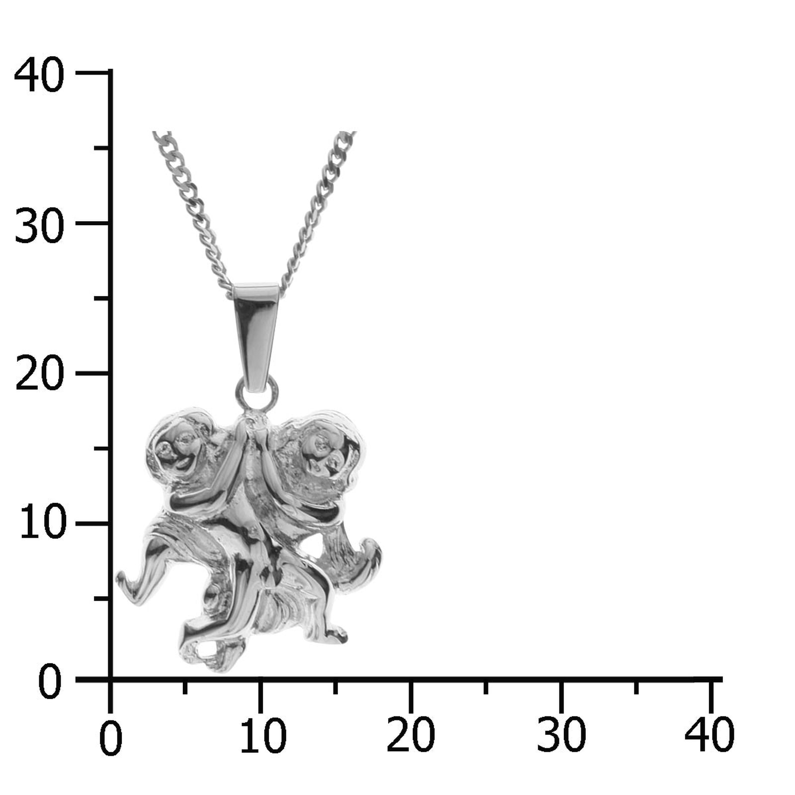 OSTSEE-SCHMUCK Kette mit Anhänger »- Tierkreiszeichen Zwillinge - Silber 925/000 -,«